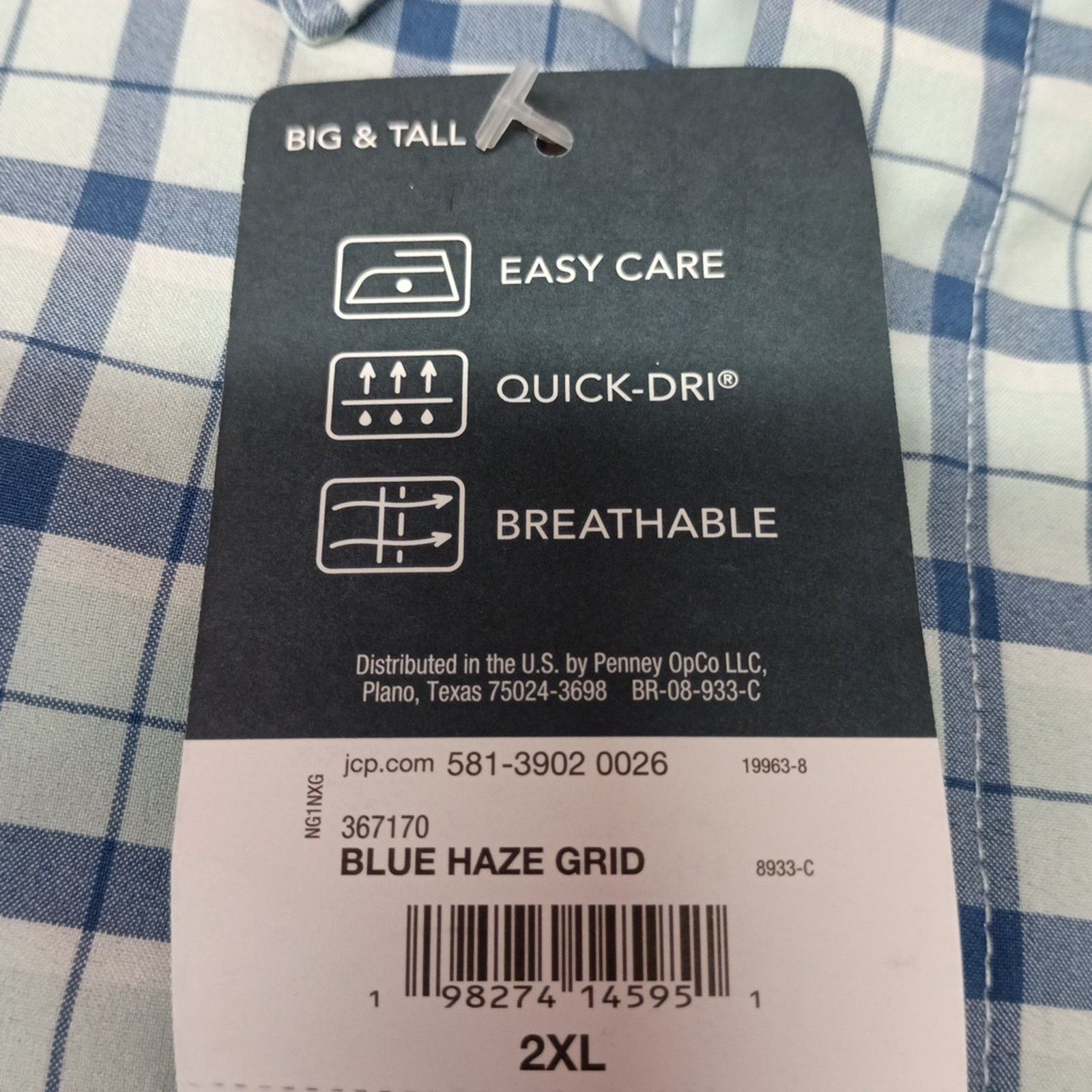 St. Johns Bay St John’s Bay Shirt Men's Size 2XL XXL Blue Haze Grid Check Size US XXL / EU 58 / 5 - 5 Thumbnail