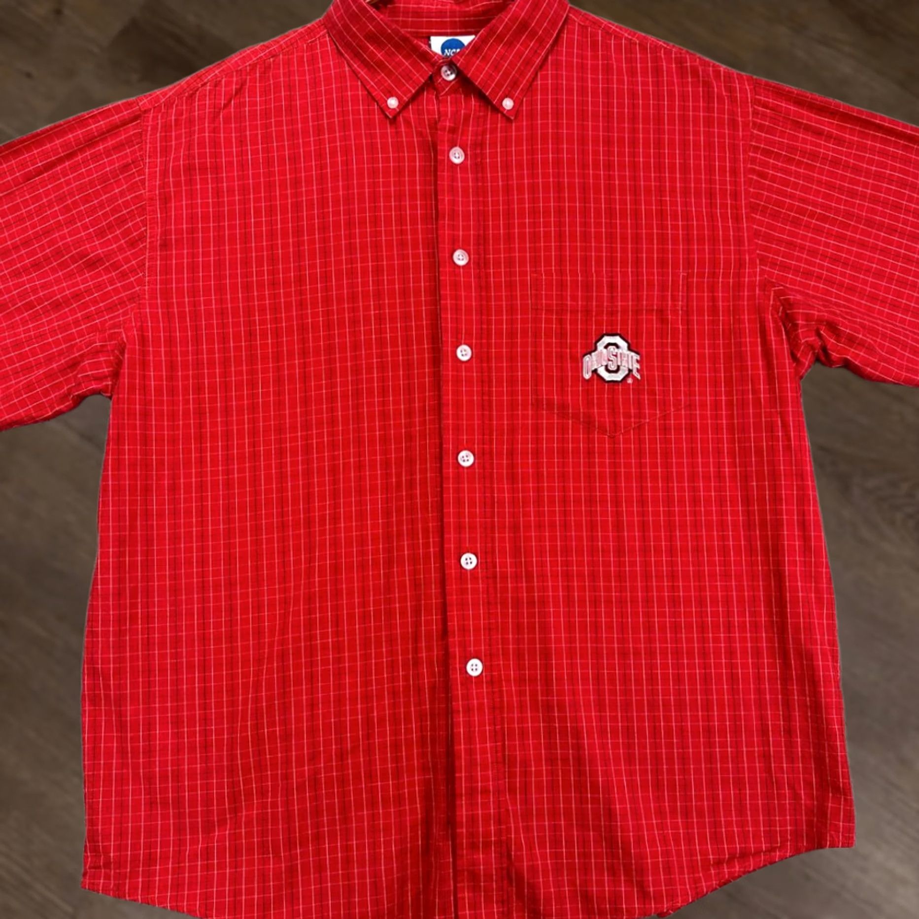 NCAA VINTAGE? Ohio States Buckeyes Button Down Shirt Mens Large Red Plaid Long Sleeve NCAA Size US L / EU 52-54 / 3 - 1 Thumbnail
