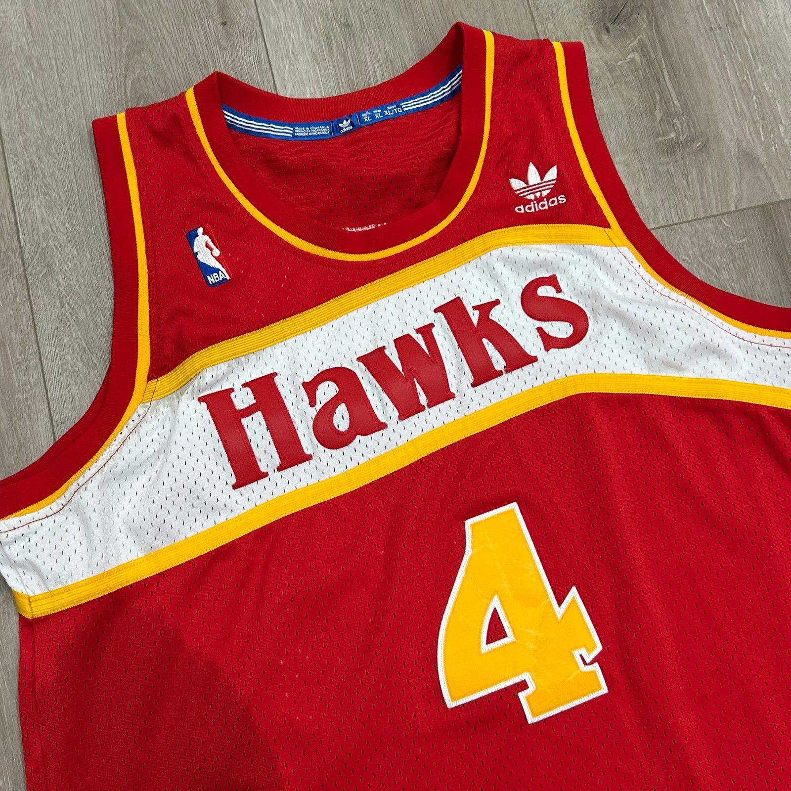 Adidas Atlanta Hawks Spud Webb 1986-87 Red Mitchell Ness Jersey XL Size US XL / EU 56 / 4 - 2 Thumbnail
