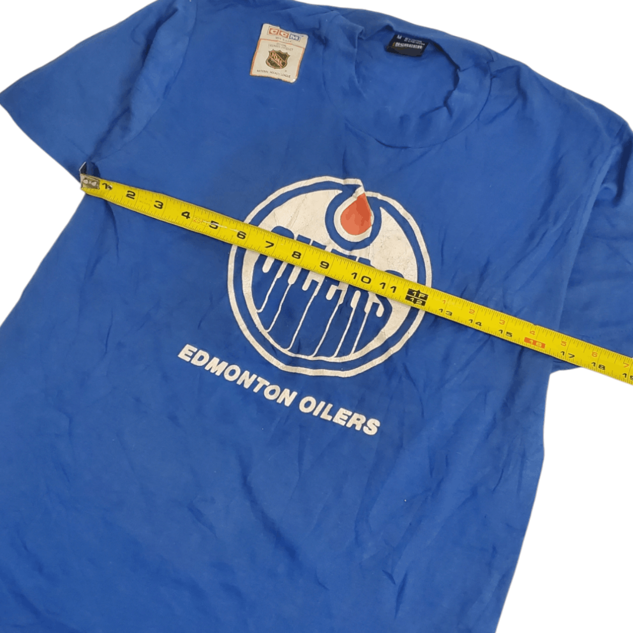 NHL × Vintage 90s NHL Edmonton Oilers T-Shirt Size US M / EU 48-50 / 2 - 5 Thumbnail