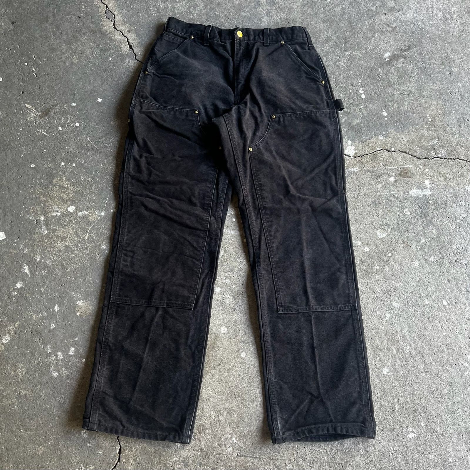 Carhartt × Vintage Carhartt black double knee work wear carpenter pants Size US 31 - 1 Thumbnail