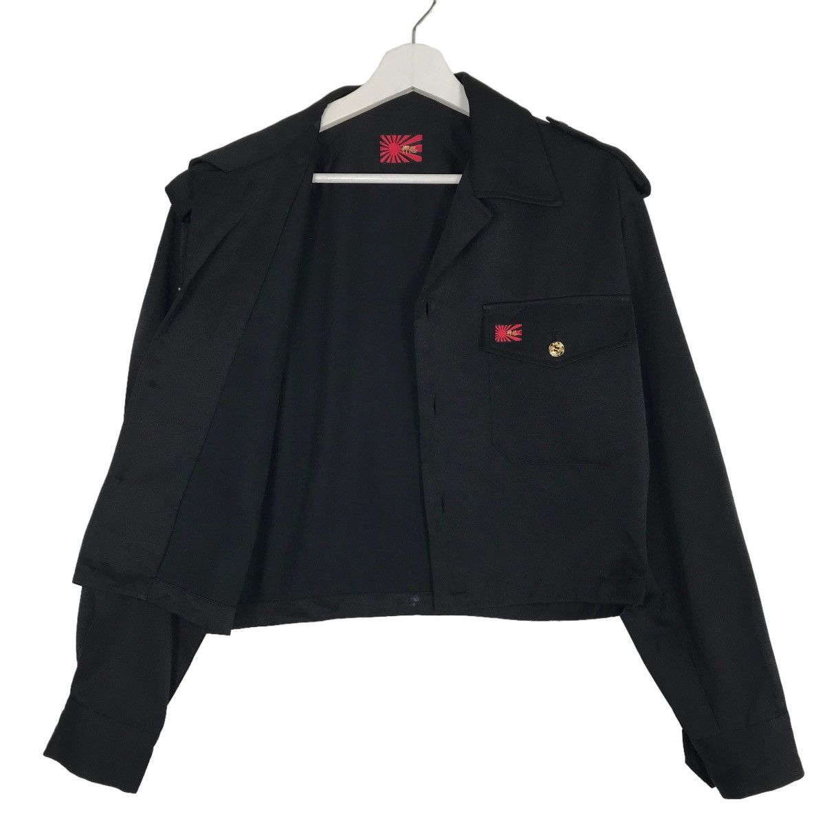 Japanese Brand 💥 1980s VINTAGE JAPANESE TRADITIONAL MOTO CLUB CROP JACKET Size L / US 10 / IT 46 - 6 Thumbnail