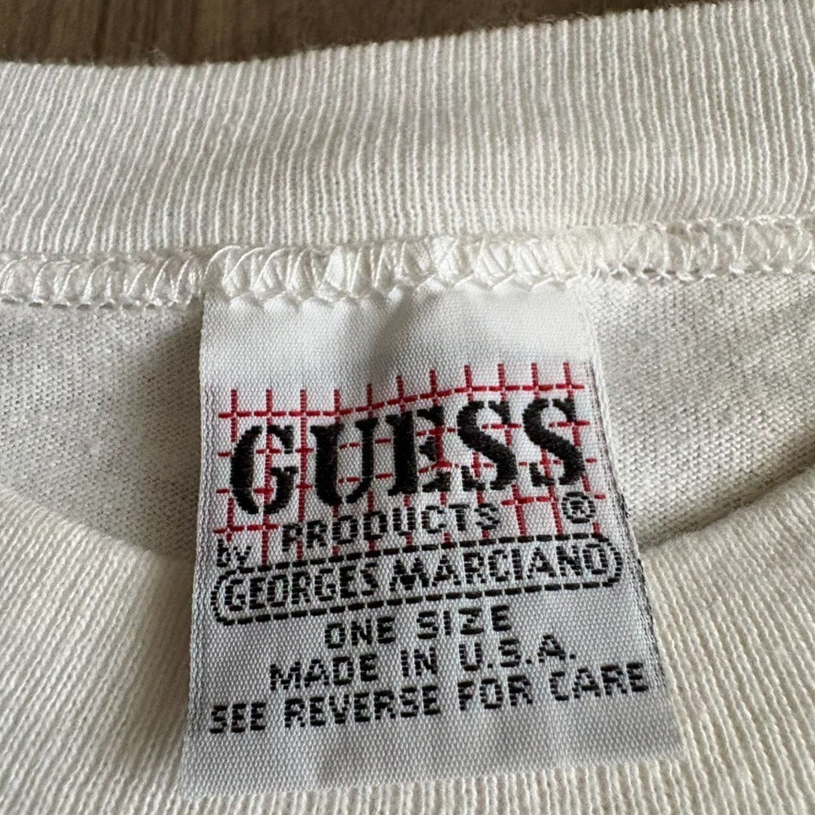 Guess Vintage Guess Jeans T-Shirt Men's Size M White 1990s America Size US M / EU 48-50 / 2 - 3 Thumbnail