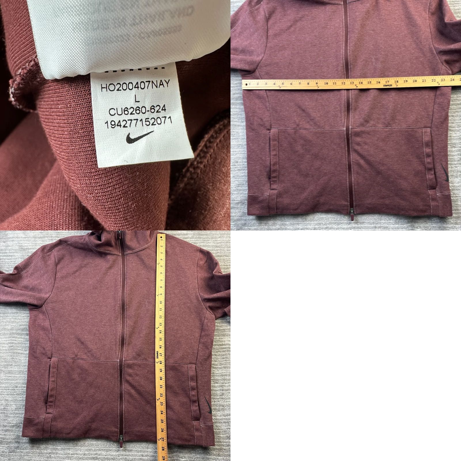 Nike Nike Hoodie Men Large Red Pullover Fleece Dri-Fit Logo Sportswear Size US L / EU 52-54 / 3 - 8 Thumbnail