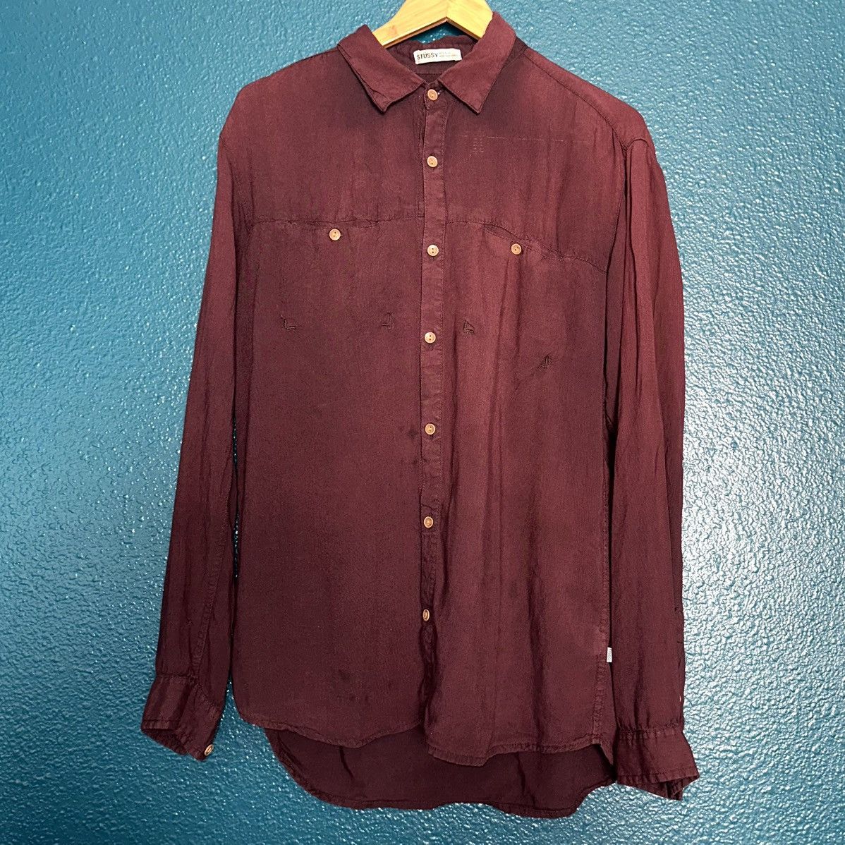 Stussy Stussy Silky Like Button Up Shirt Size US S / EU 44-46 / 1 - 2 Thumbnail