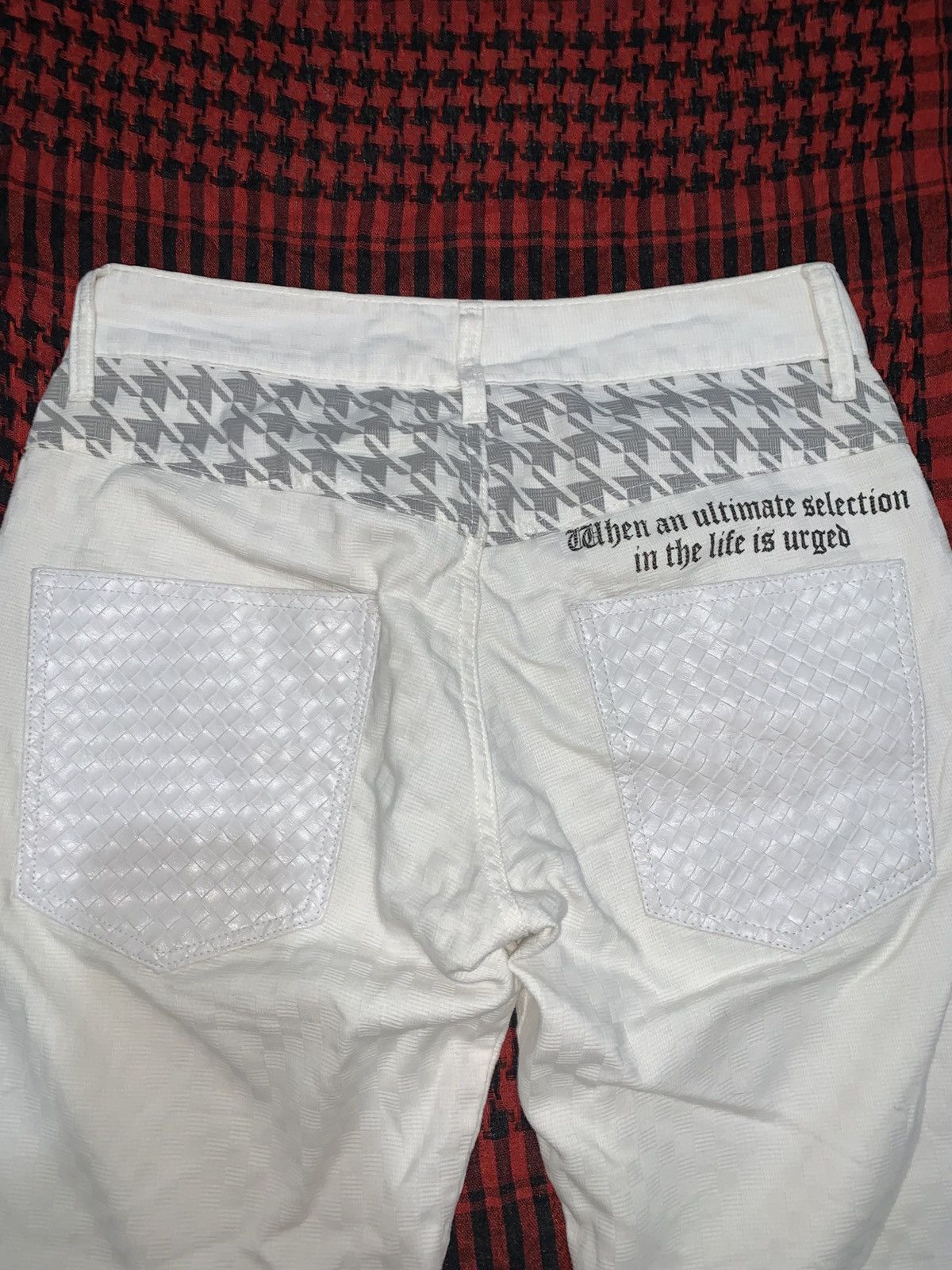 Japanese Brand Jack Serika Gothic Poem Woven Pocket Leather Size US 31 - 2 Thumbnail