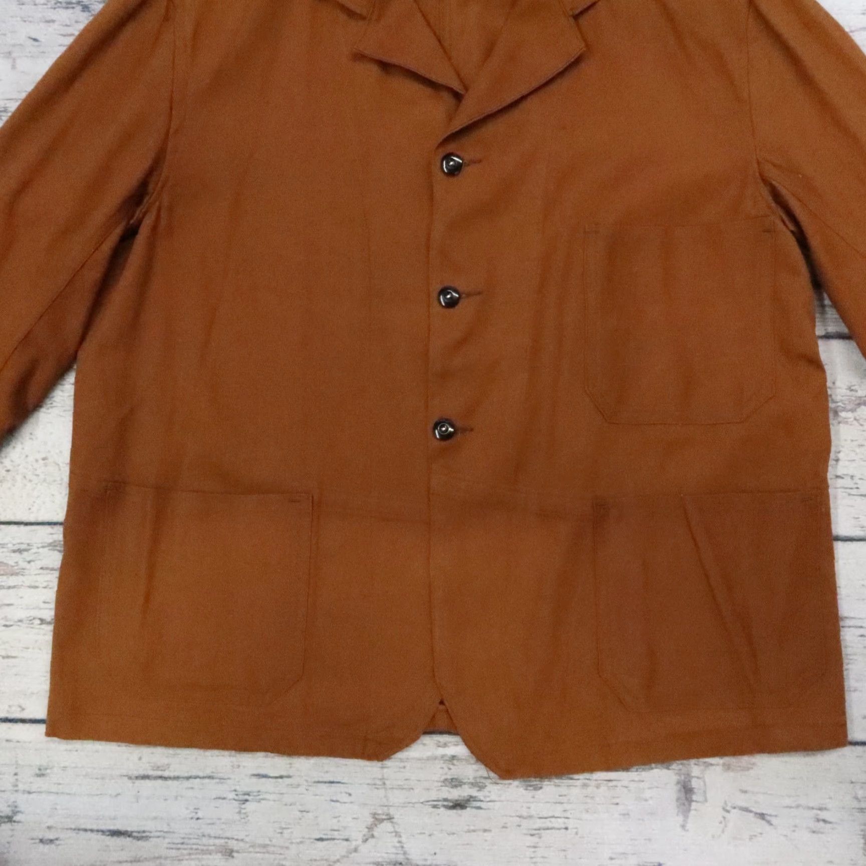Vintage VINTAGE Rotherex Sanforized Work Jacket - 46, Brown, Cotton, Men's Jacket Size US S / EU 44-46 / 1 - 3 Thumbnail