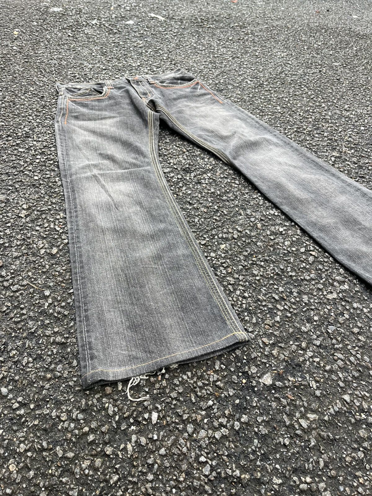 Hysteric Glamour Japanese Edwin XVS Black Flared Jeans Bootcut Distressed Size US 30 / EU 46 - 2 Thumbnail