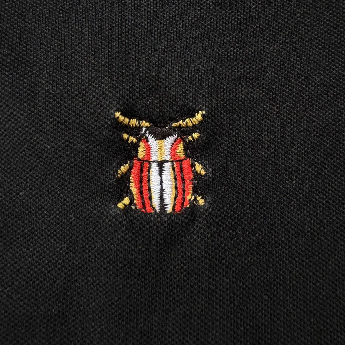 Gucci Gucci Black Cotton Pique Insects Embroidered Polo Shirt M Size US M / EU 48-50 / 2 - 5 Thumbnail