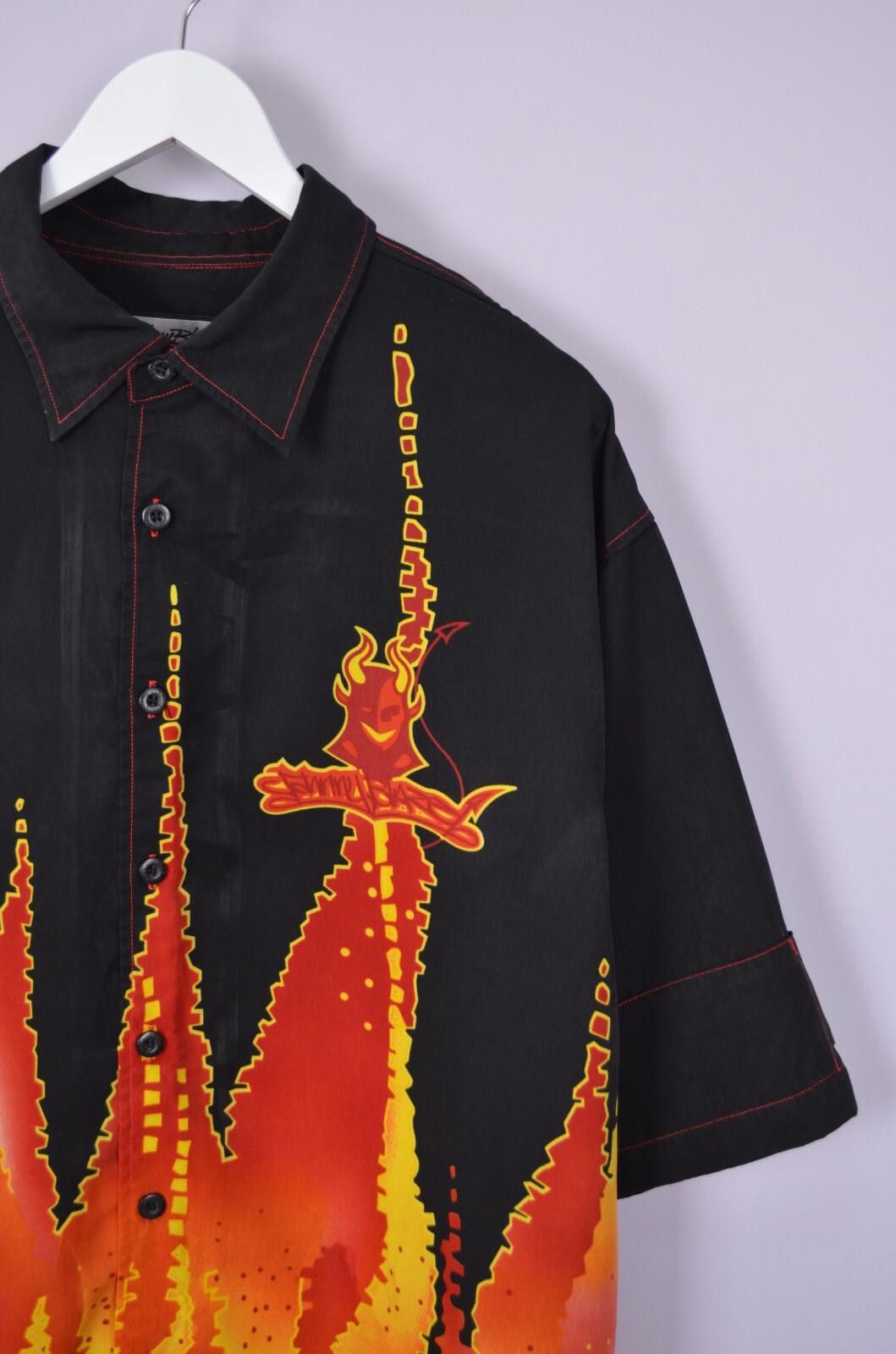 Designer Vintage Johny Blaze Anime Devil Rap Oversize Shirt Size XL Size US XL / EU 56 / 4 - 4 Thumbnail