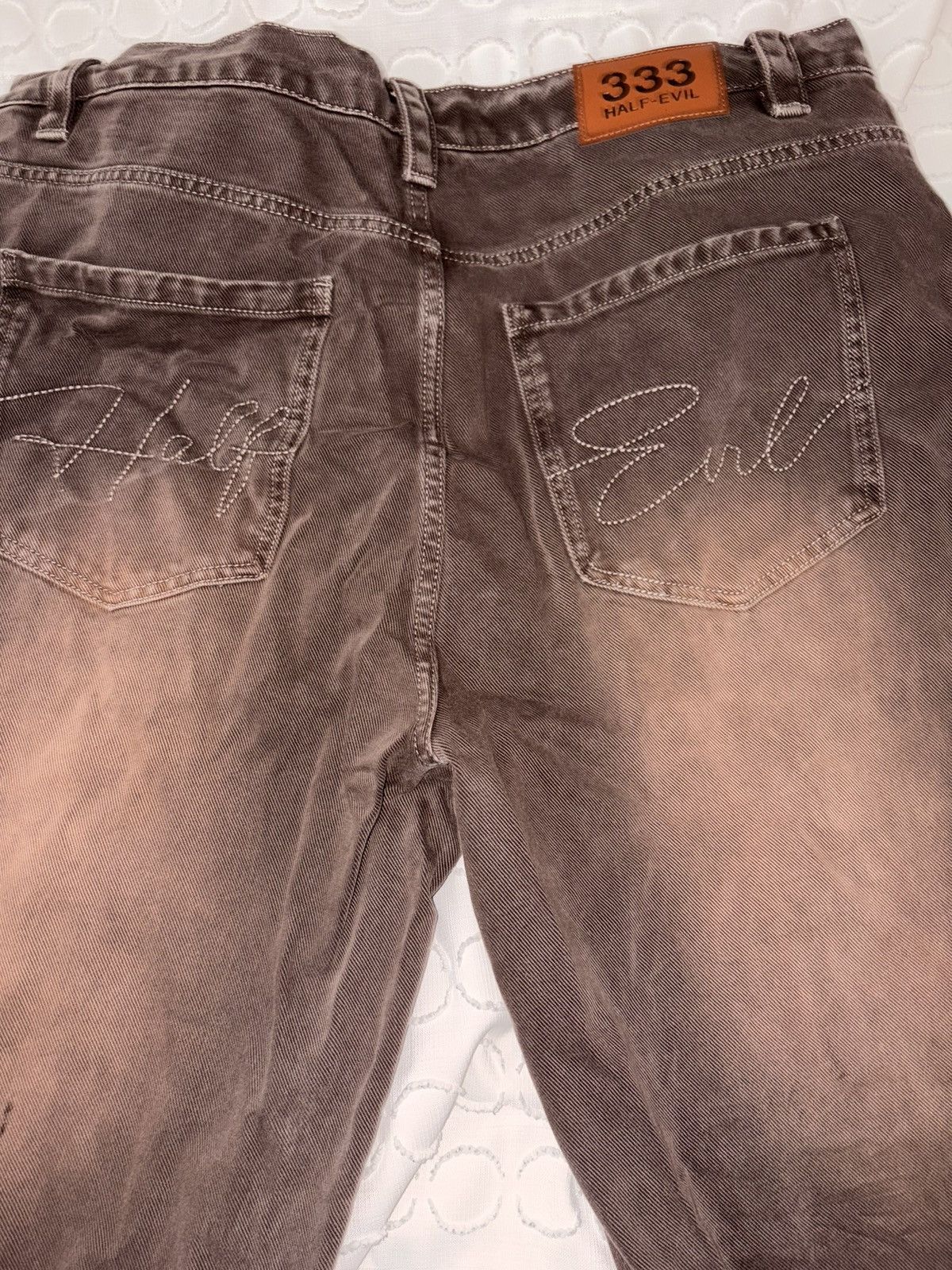 Half Evil HALF EVIL- BROWN WASHED CARPENTER DENIM Size US 40 / EU 56 - 3 Thumbnail