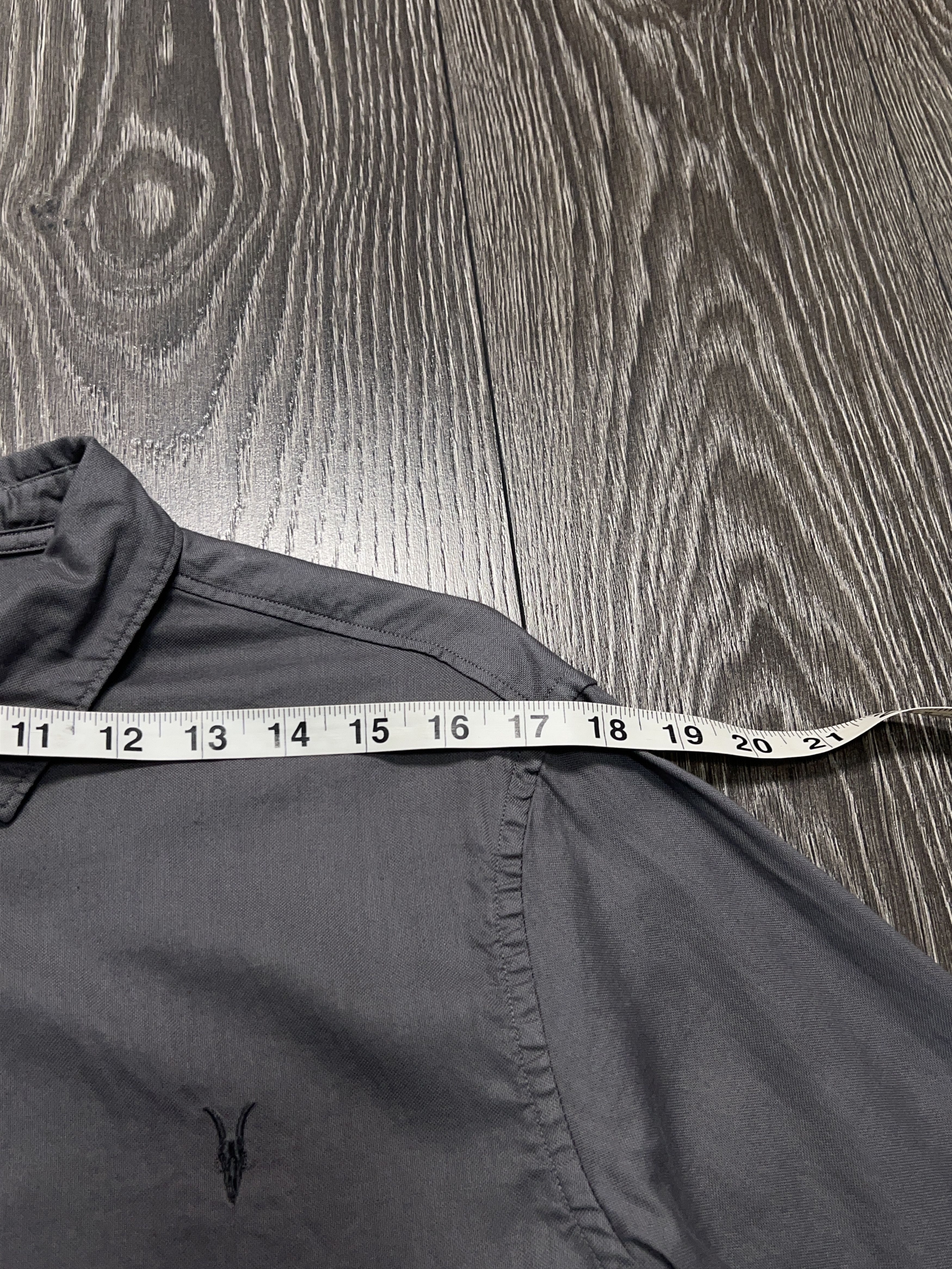 Allsaints Bixby Button Up Cotton Long Sleeve Classic Shirt Size XL Size US XL / EU 56 / 4 - 5 Thumbnail