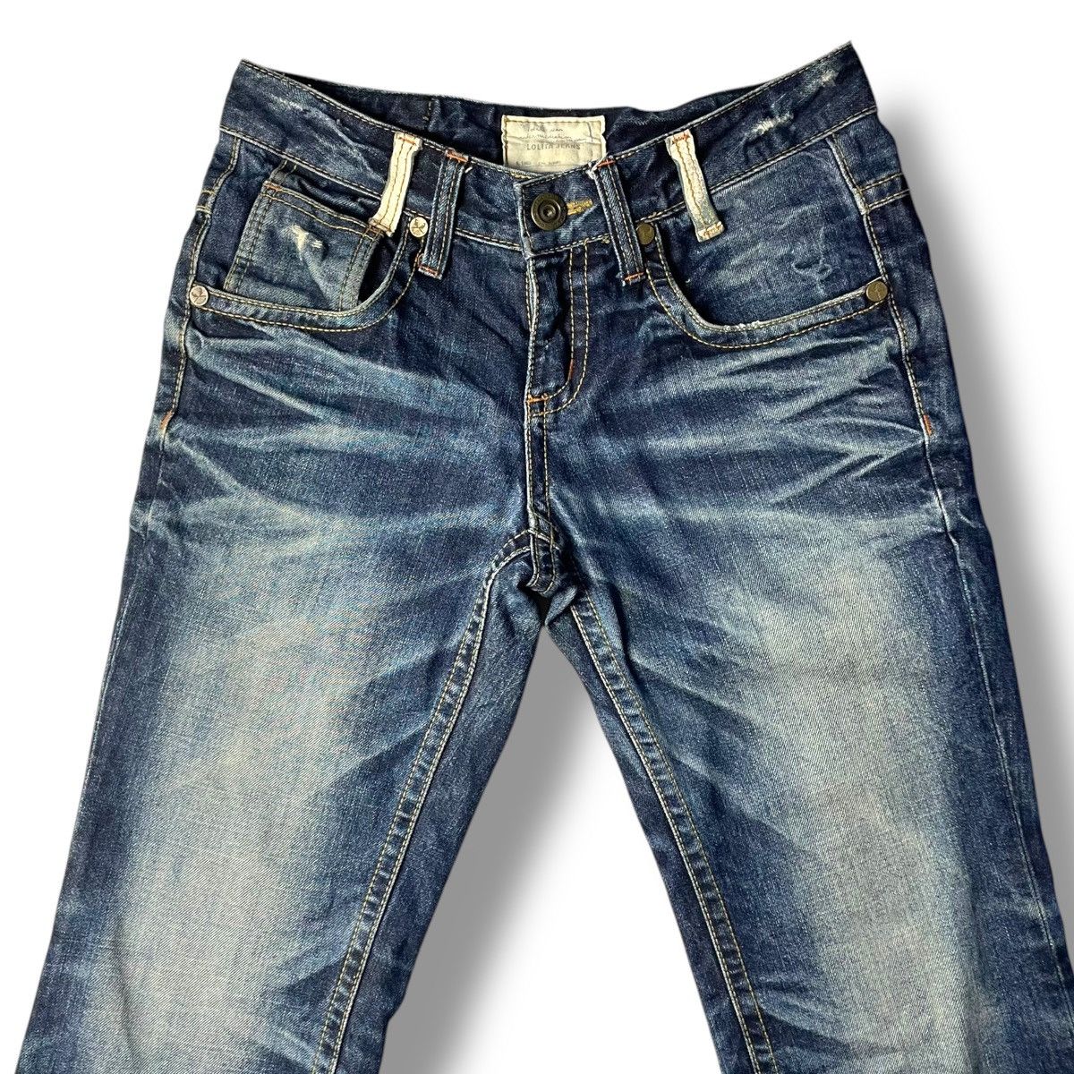 If Six Was Nine × Japanese Brand × Le Grande Bleu (L.G.B.) 🇯🇵 LOLITA WASHED EXOTIC BUCKLE VINTAGE DENIM PANTS Size US 30 / EU 46 - 3 Thumbnail