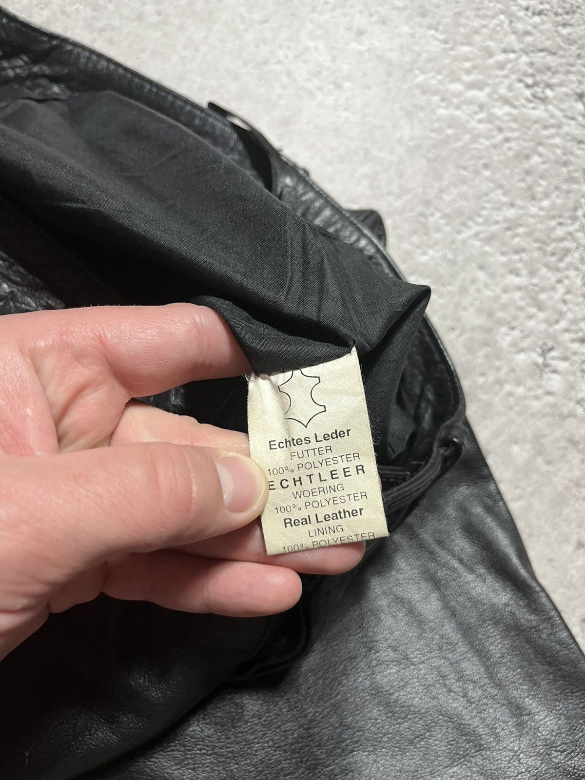 Japanese Brand × Leather Vintage Black Avant-Garde Real Leather Pants with Edgy Style Size US 30 / EU 46 - 16 Thumbnail