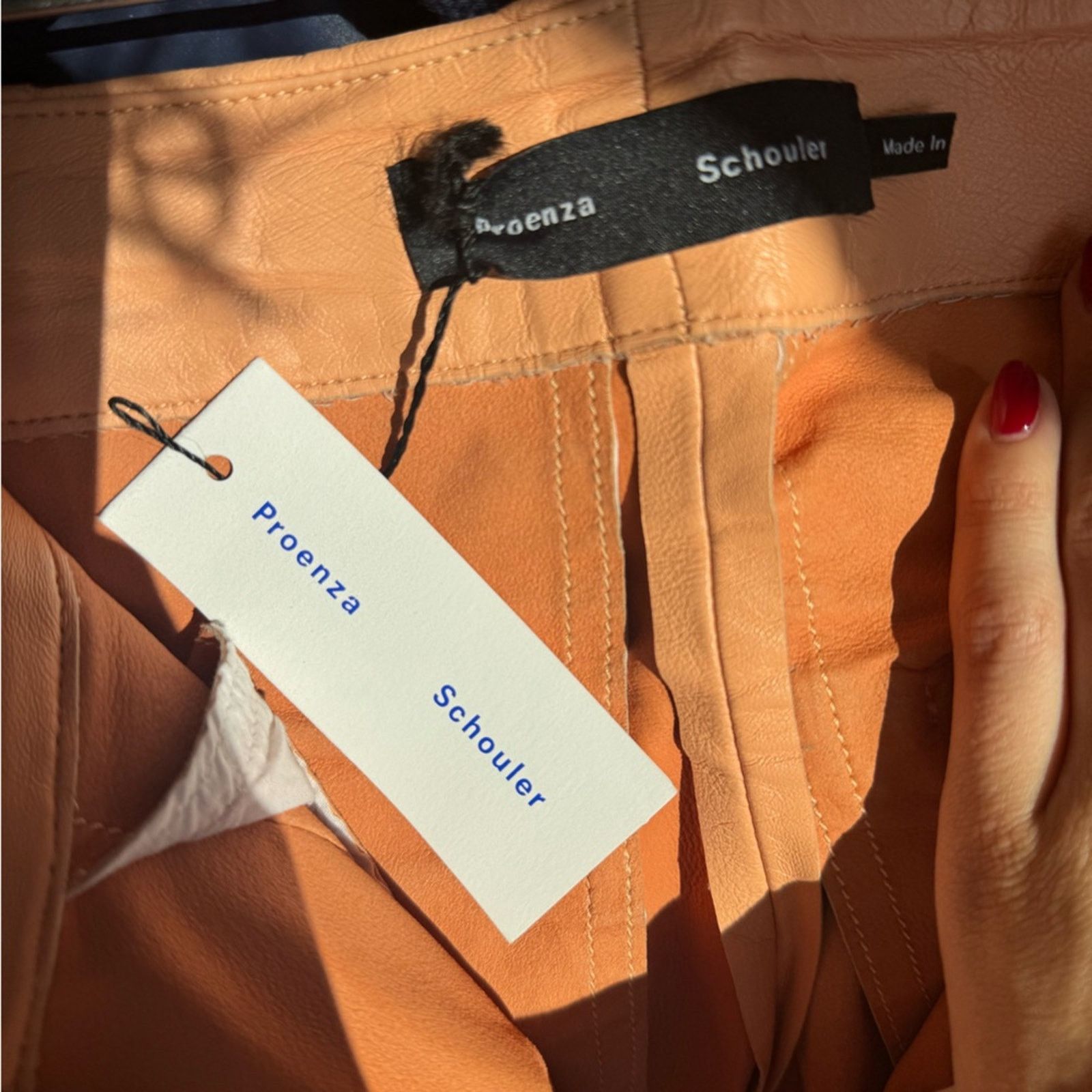 Proenza Schouler Proenza Schouler Peach Leather Shorts Size 27" / US 4 / IT 40 - 3 Thumbnail