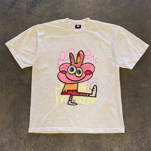 Japanese Brand × Vintage Cartoon pig print washed vintage cotton t-shirt Size US M / EU 48-50 / 2 - 1 Thumbnail