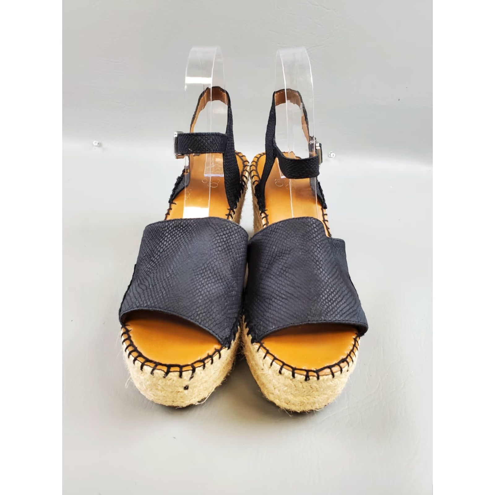 Franco Sarto Franco Sarto Takara Wedge Platform Sandals Women's Size 8.5 Black Snake Print Sandals Platform Wedge Ankle Strap Black Snake Print Size US 9 / IT 39 - 3 Thumbnail