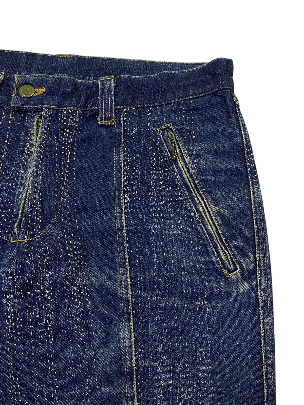 Tornado Mart Tornado Mart Flare Textile Boro Line Style Denim Pants Size US 30 / EU 46 - 14 Thumbnail