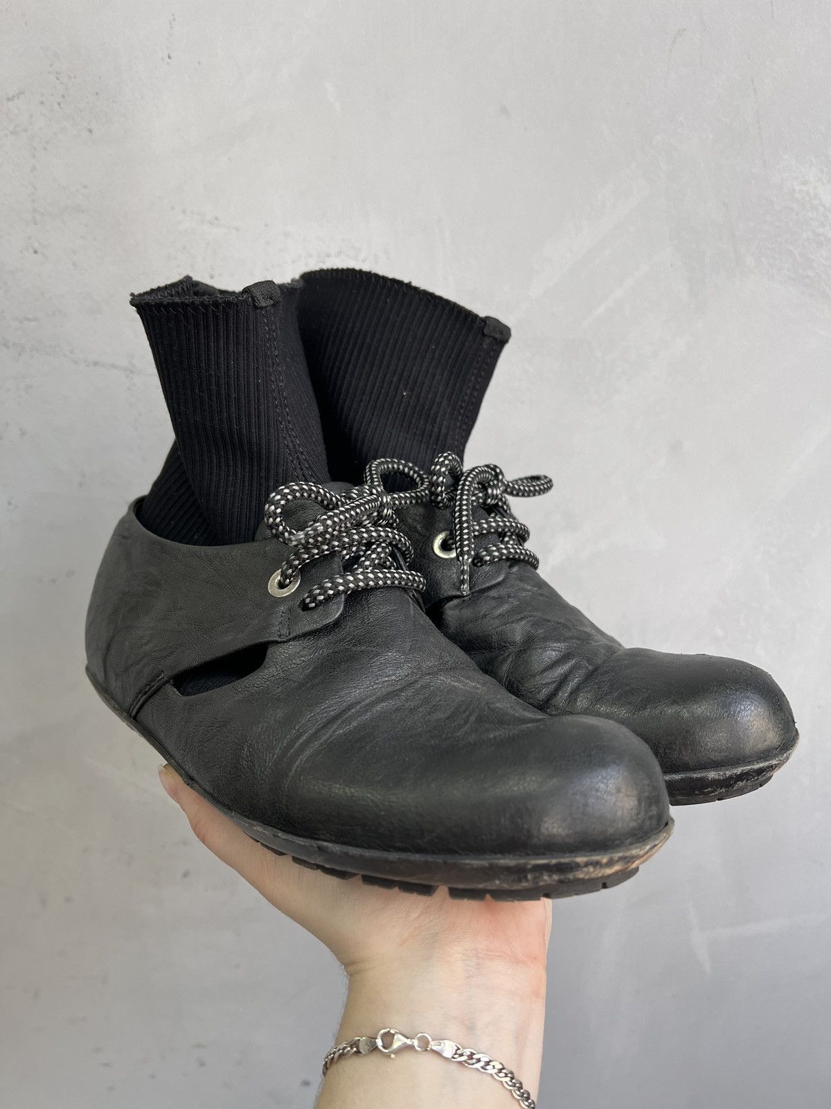 Trippen Rick owens style Leather Shoes Ankle Sock Boots Y2K Style Size US 7 / IT 37 - 6 Thumbnail