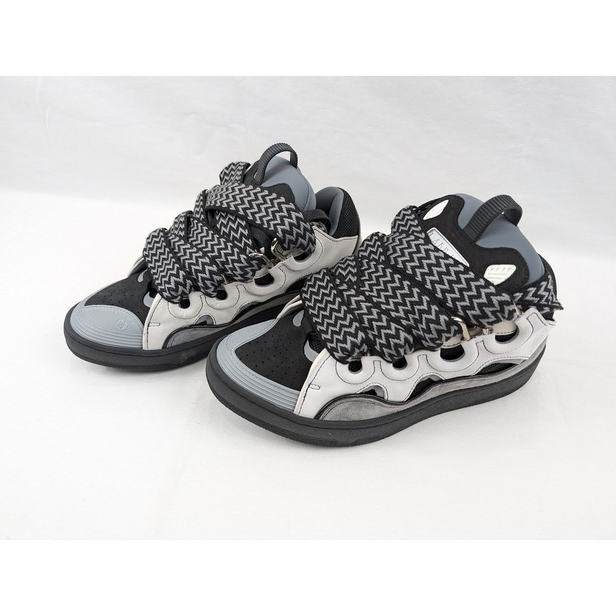 Lanvin o1rshd1 Curb Sneakers in White/Anthracite Size US 8 / EU 41 - 17 Thumbnail