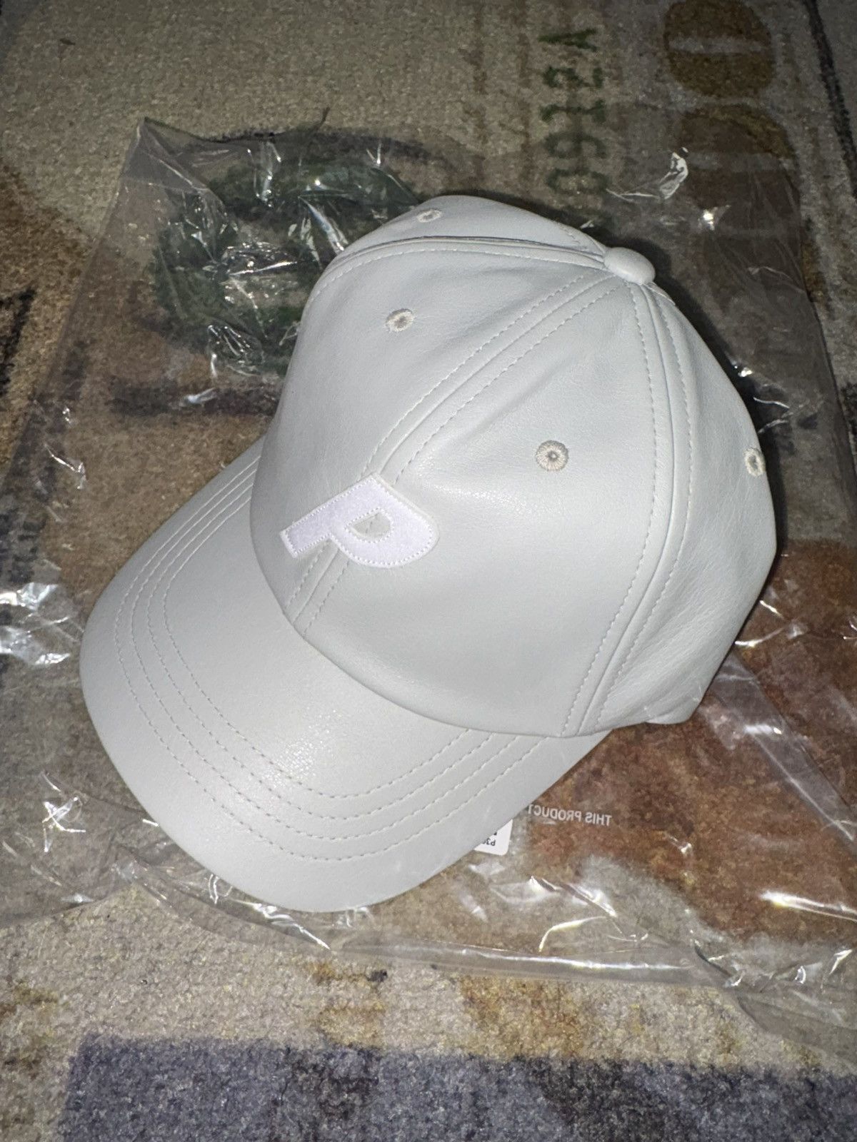 Palace Palace Faux Leather P 6-Panel Hat Size ONE SIZE - 1 Thumbnail