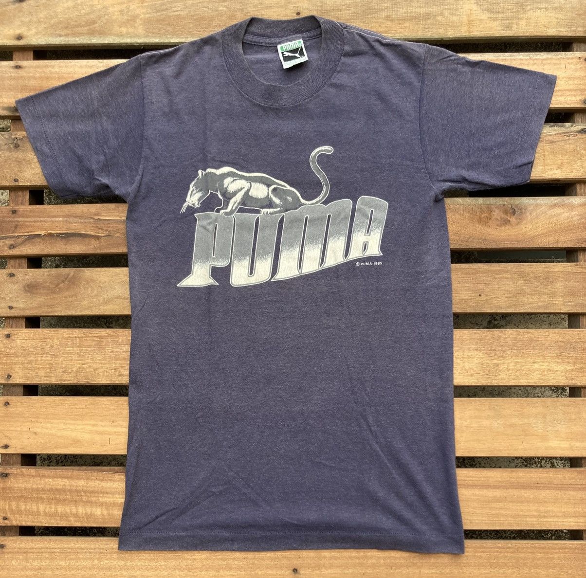 Puma Vintage 80s PUMA Big Logo T shirt Size US S / EU 44-46 / 1 - 2 Thumbnail