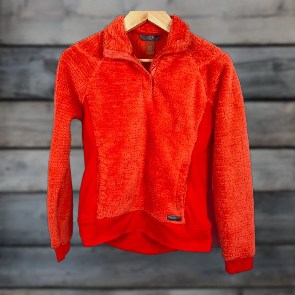 Mountain Hardwear VINTAGE Mountain Hardwear Snap T Fleece Pullover Womens Small Orange Polartec Size S / US 4 / IT 40 - 1 Thumbnail