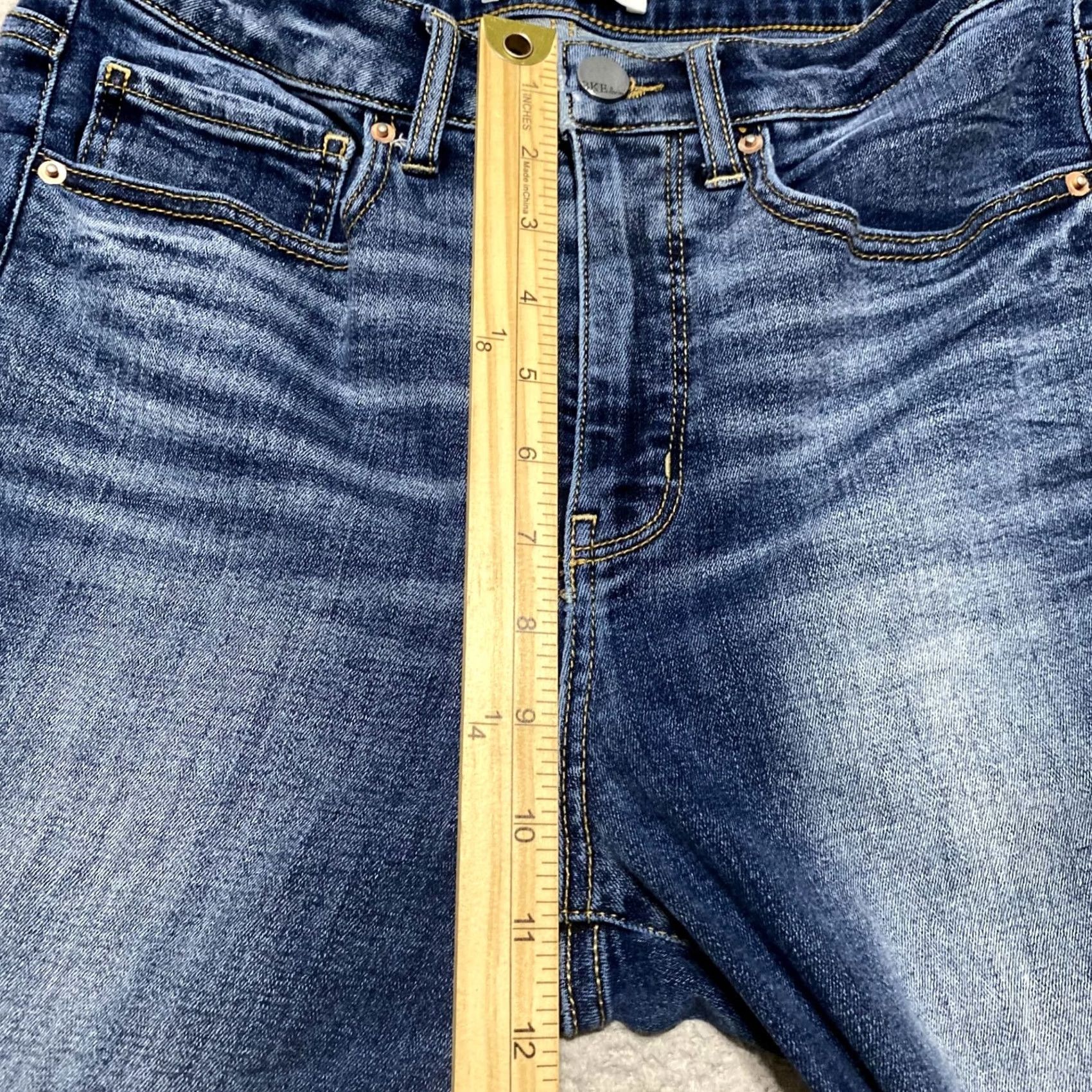 Vintage Buckle BKE Jeans Womens Blue Denim Slim Skinny High Rise Distressed sz 28 Size 28" / US 6 / IT 42 - 7 Thumbnail