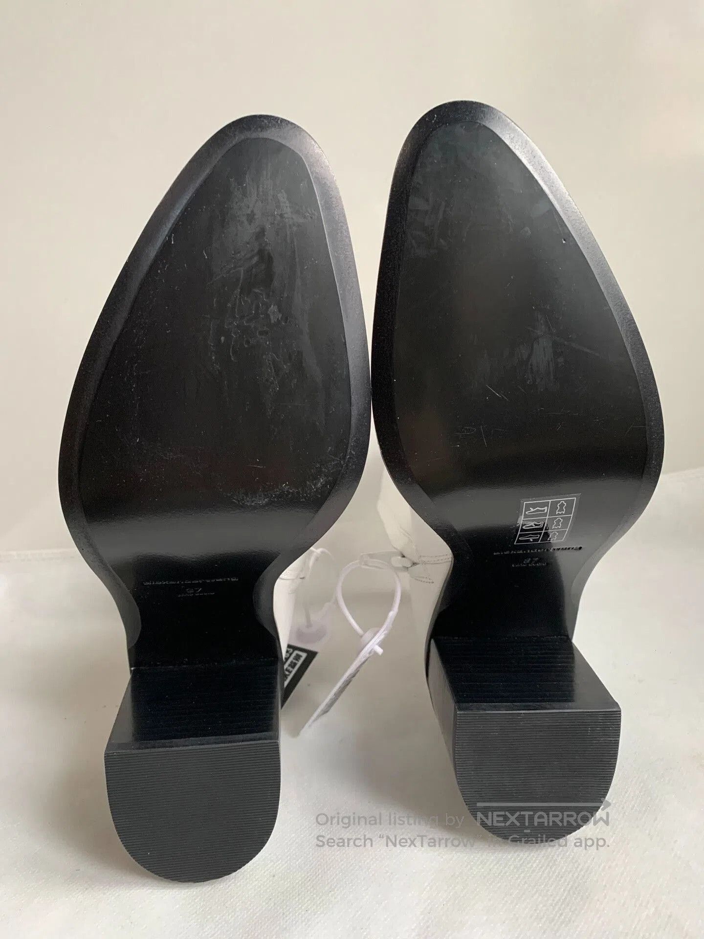 Alexander Wang White Leather Sock Boots.