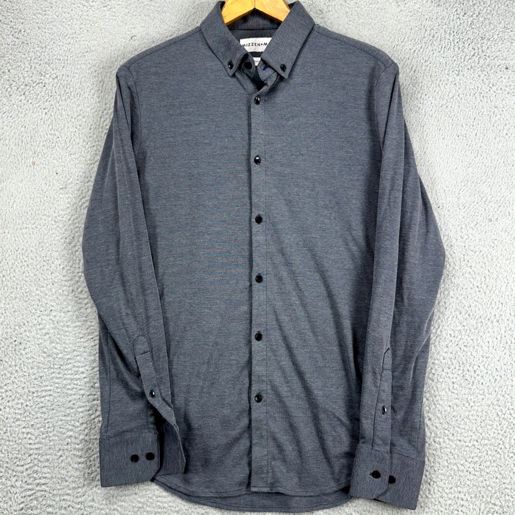 Mizzen+Main Mizzen+Main Button Down Shirt Mens Medium Gray Long Sleeve Casual Preppy Size US M / EU 48-50 / 2 - 2 Thumbnail