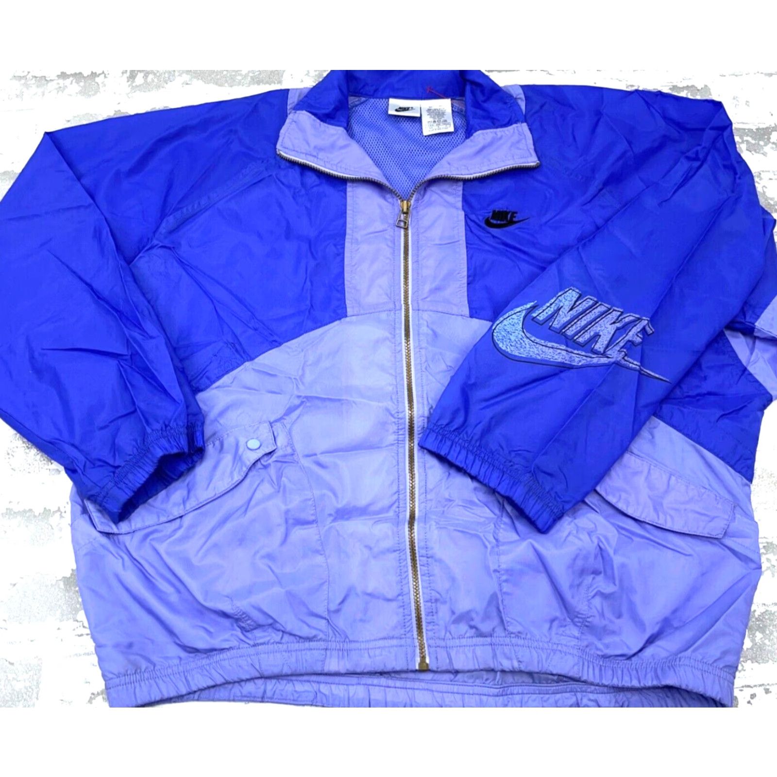 Nike VINTAGE Nike Jacket Women S Purple Windbreaker 90s Y2K 2000s Solid Short Zip Wind-Resistant Pockets All Seasons Size S / US 4 / IT 40 - 2 Thumbnail