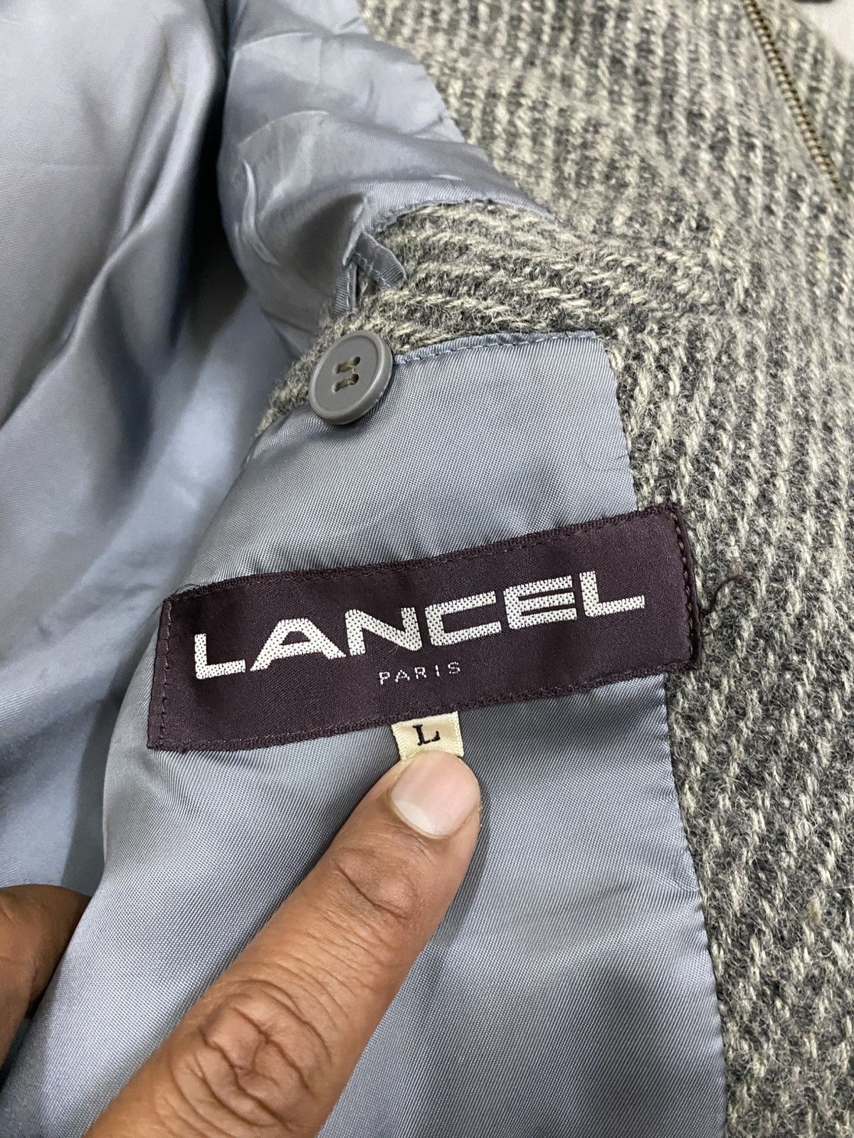Lancel Vintage Lancel Wool Jacket Issey Miyake Style Size US L / EU 52-54 / 3 - 15 Thumbnail