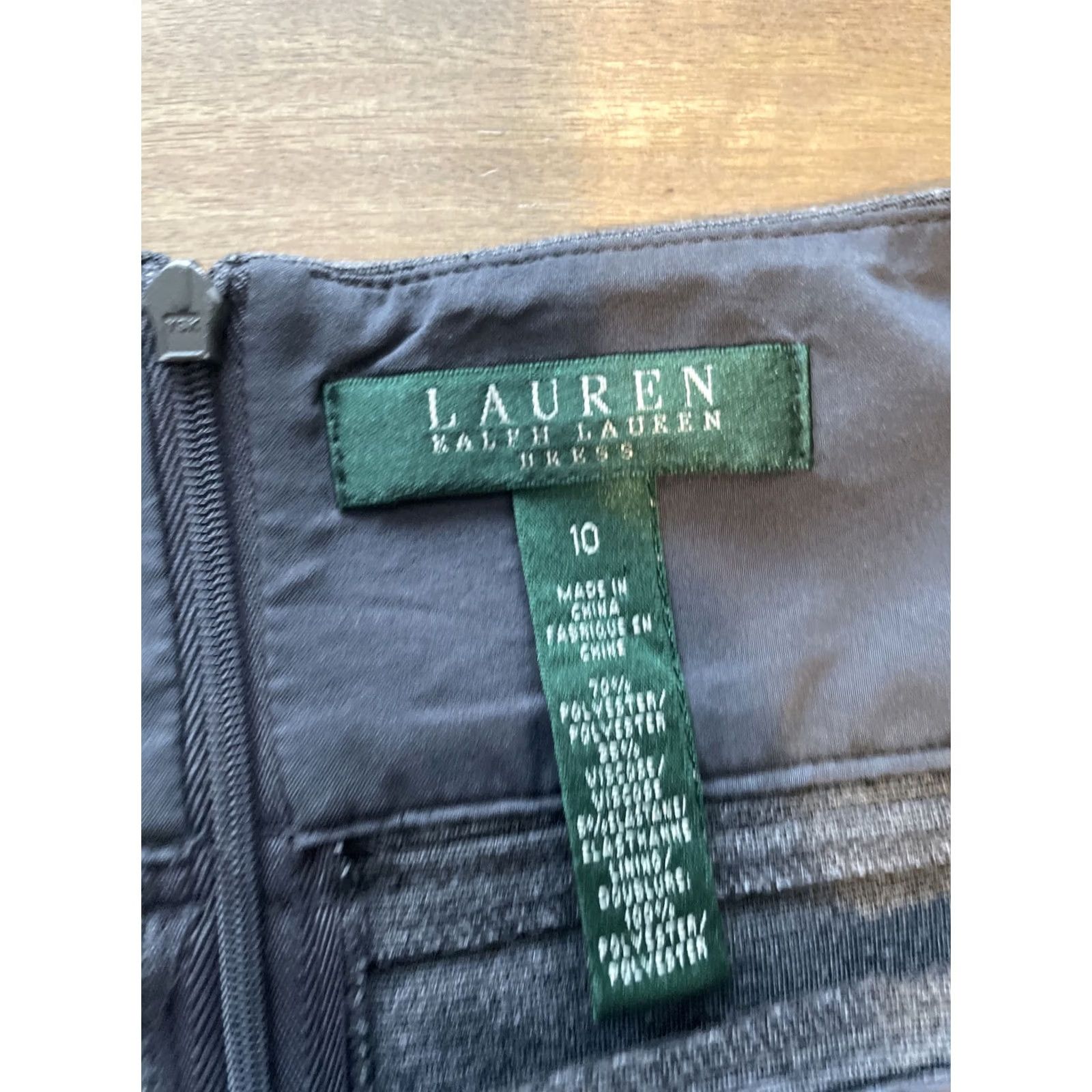 Ralph Lauren Ralph Lauren LRL Size 10 Women Gray Sleeveless Sheath Career Dress Knee Length Dress Size L / US 10 / IT 46 - 3 Thumbnail