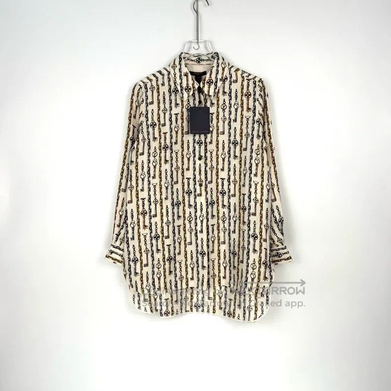 Louis Vuitton Louis Vuitton White cord pattern mulberry silk shirt Size XS / US 0-2 / IT 36-38 - 3 Thumbnail
