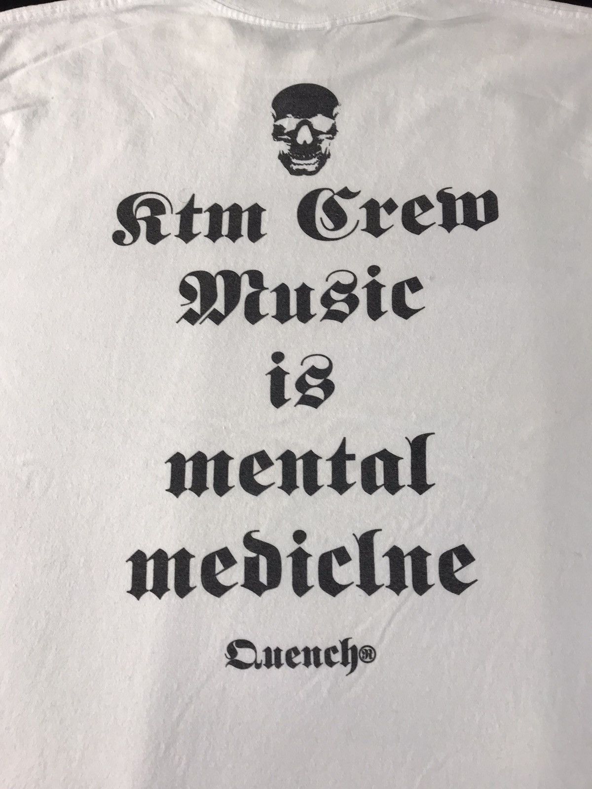 Japanese Brand KTM Crew Drinker Lover Of Music Skull Wing Logo Printed Size US XL / EU 56 / 4 - 7 Thumbnail