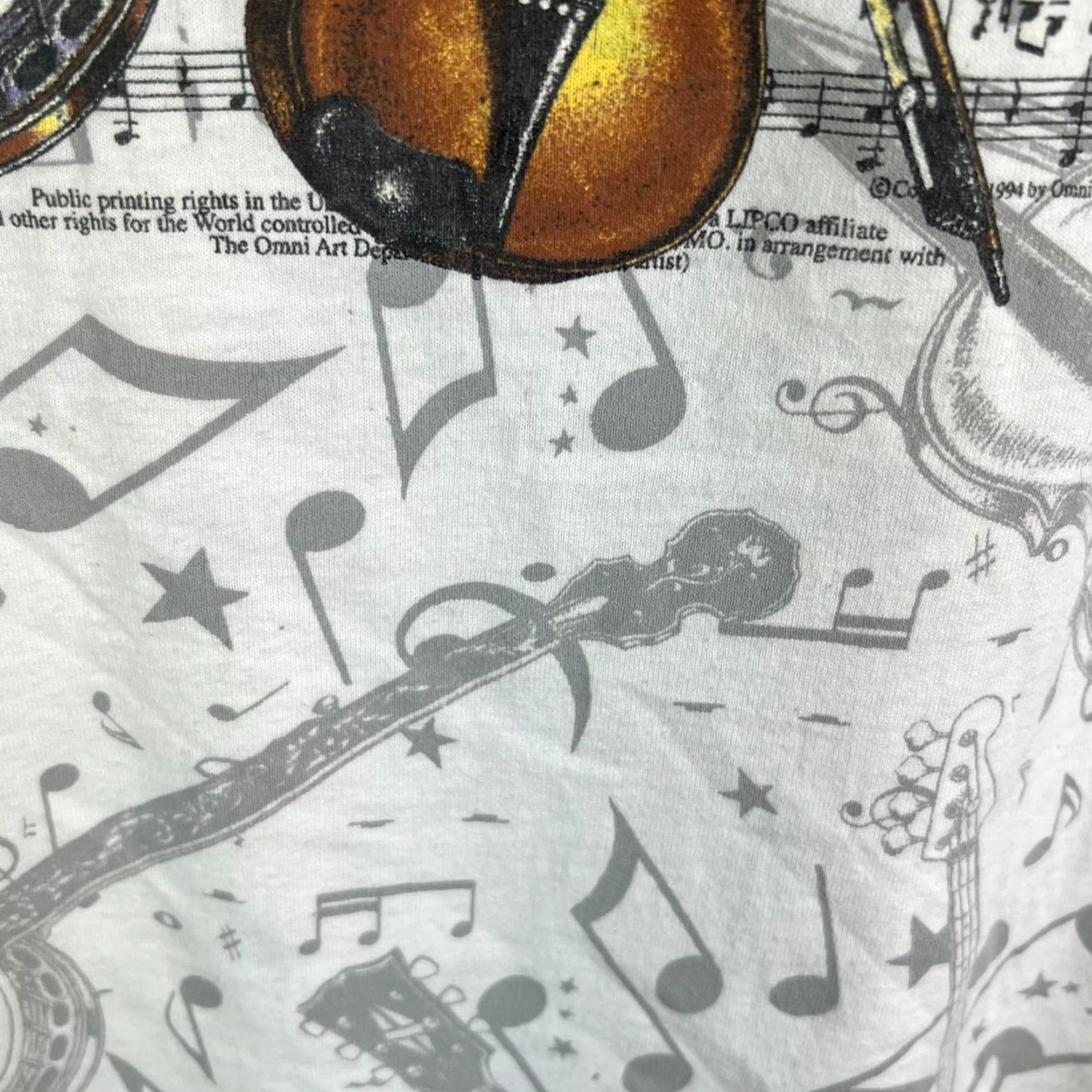 Fruit Of The Loom VINTAGE Country Music Missouri Branson T Shirt XL 90s AOP Gibson Guitar Martin Size US XL / EU 56 / 4 - 5 Thumbnail
