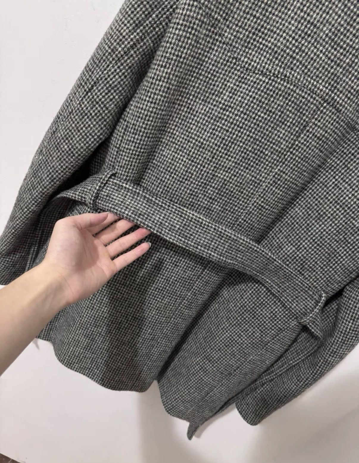 Saint Laurent Paris SLP) 14FW Runway Double-Breasted Houndstooth Overcoat Size US L / EU 52-54 / 3 - 5 Thumbnail