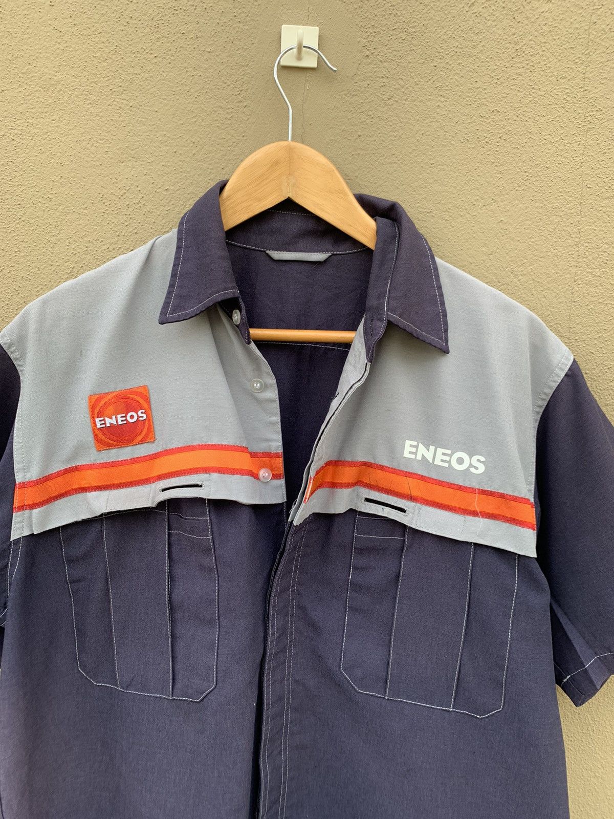 Japanese Brand Vintage Racing Eneos Button Up Shirt Short Sleeve Size US XL / EU 56 / 4 - 2 Thumbnail