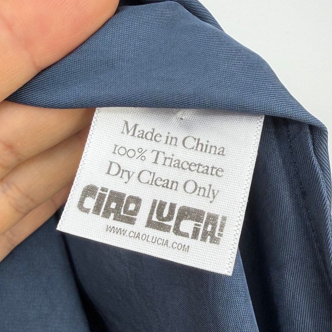 Ciao Lucia Ciao Lucia | NWT Ricarda Midnight Navy Wrap Midi Skirt L Size 30" / US 8 / IT 44 - 9 Thumbnail