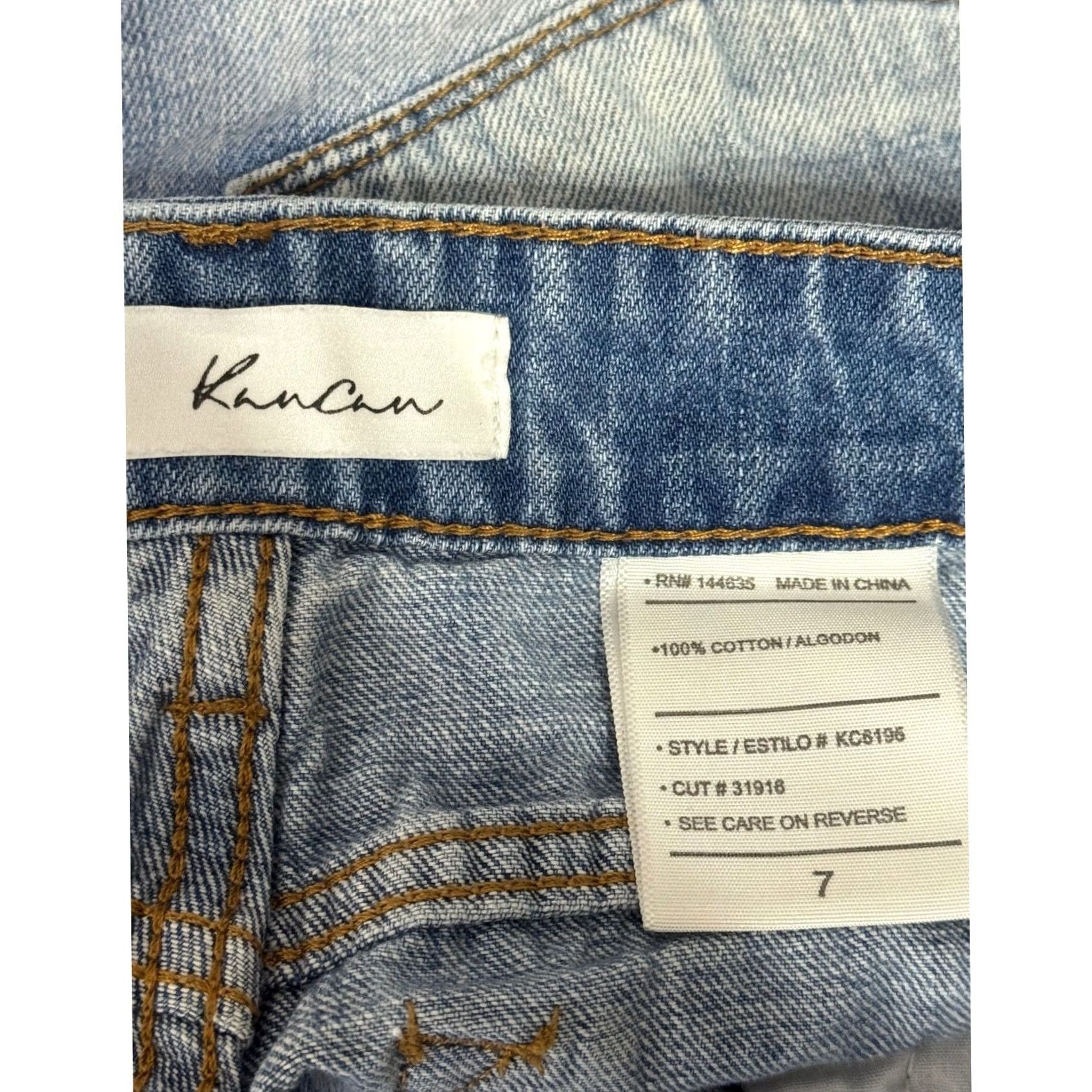 Vintage KanCan Jeans Womens Size 7 Distressed Light Wash Denim Boyfriend Crop Jeans Size 28" / US 6 / IT 42 - 7 Thumbnail