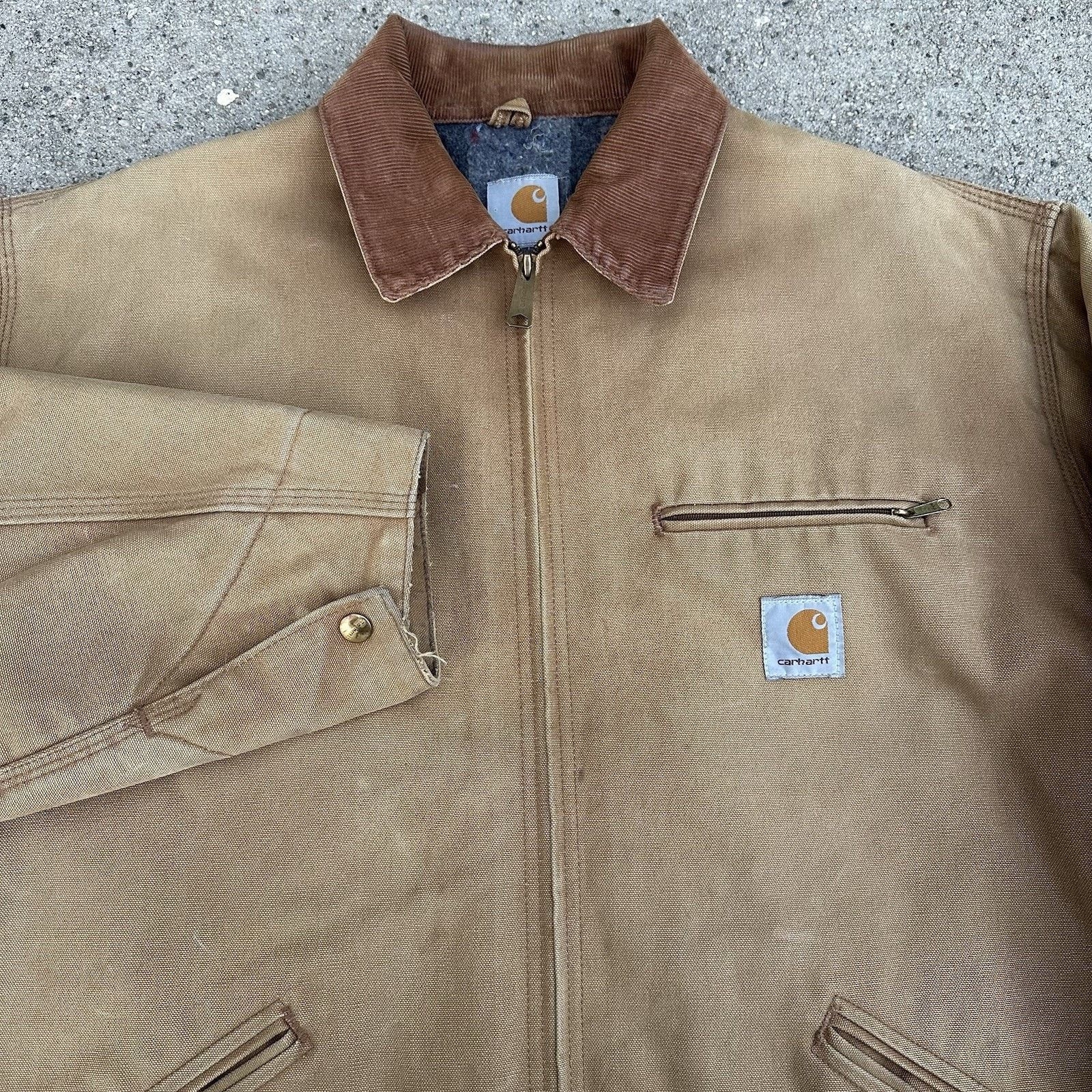 Carhartt × Carhartt Wip × Vintage Vintage Carhartt Blanket Lined Tan Detroit Jacket Size US XXL / EU 58 / 5 - 2 Thumbnail