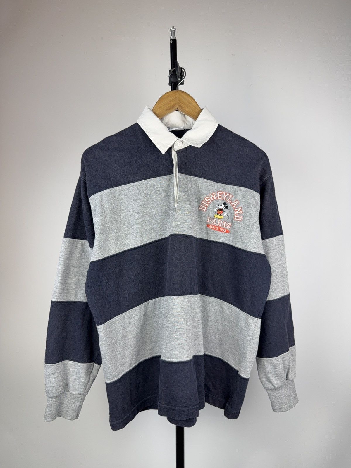 Disney Vintage 90s Retro Disneyland Disney Rugby Polos Long sleeve Size US M / EU 48-50 / 2 - 1 Thumbnail