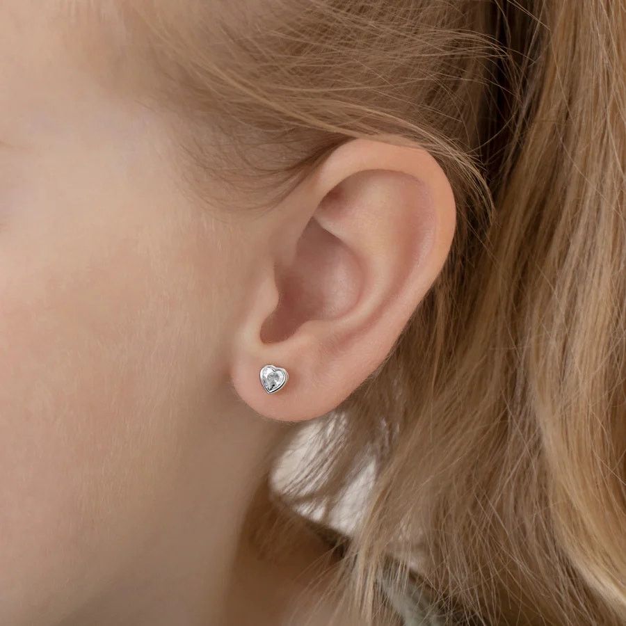 Other CZ Birthstone April Diamond Aries Earrings - Sterling Silver Size ONE SIZE - 3 Thumbnail