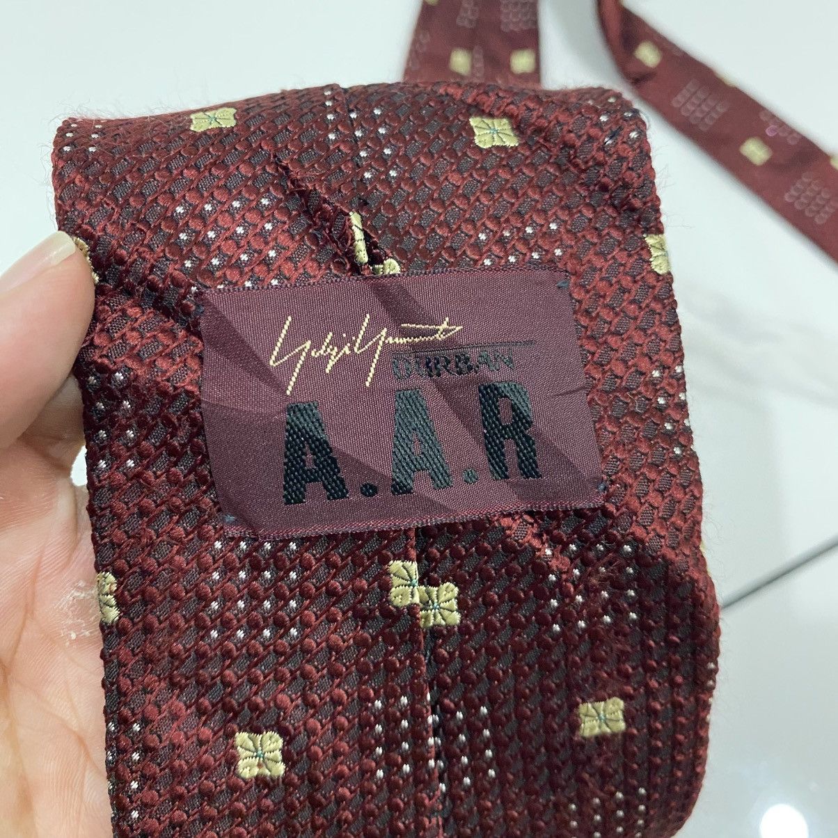 Yohji Yamamoto Yohji Yamamoto A.A.R x D'URBAN Archive Silk Tie Geometric Size ONE SIZE - 4 Thumbnail