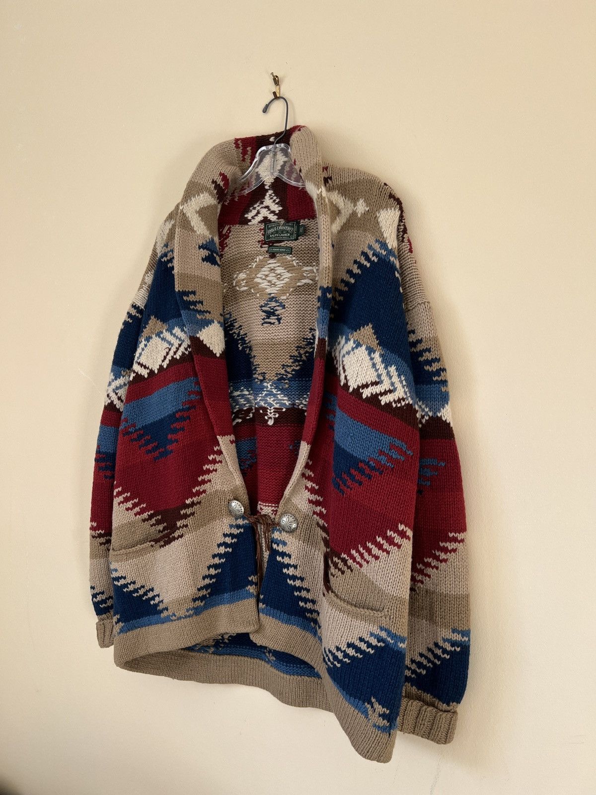 Polo Ralph Lauren Rare❗️Vintage Ralph Lauren Country Hand Knit Sweater Cardigan Size US L / EU 52-54 / 3 - 2 Thumbnail