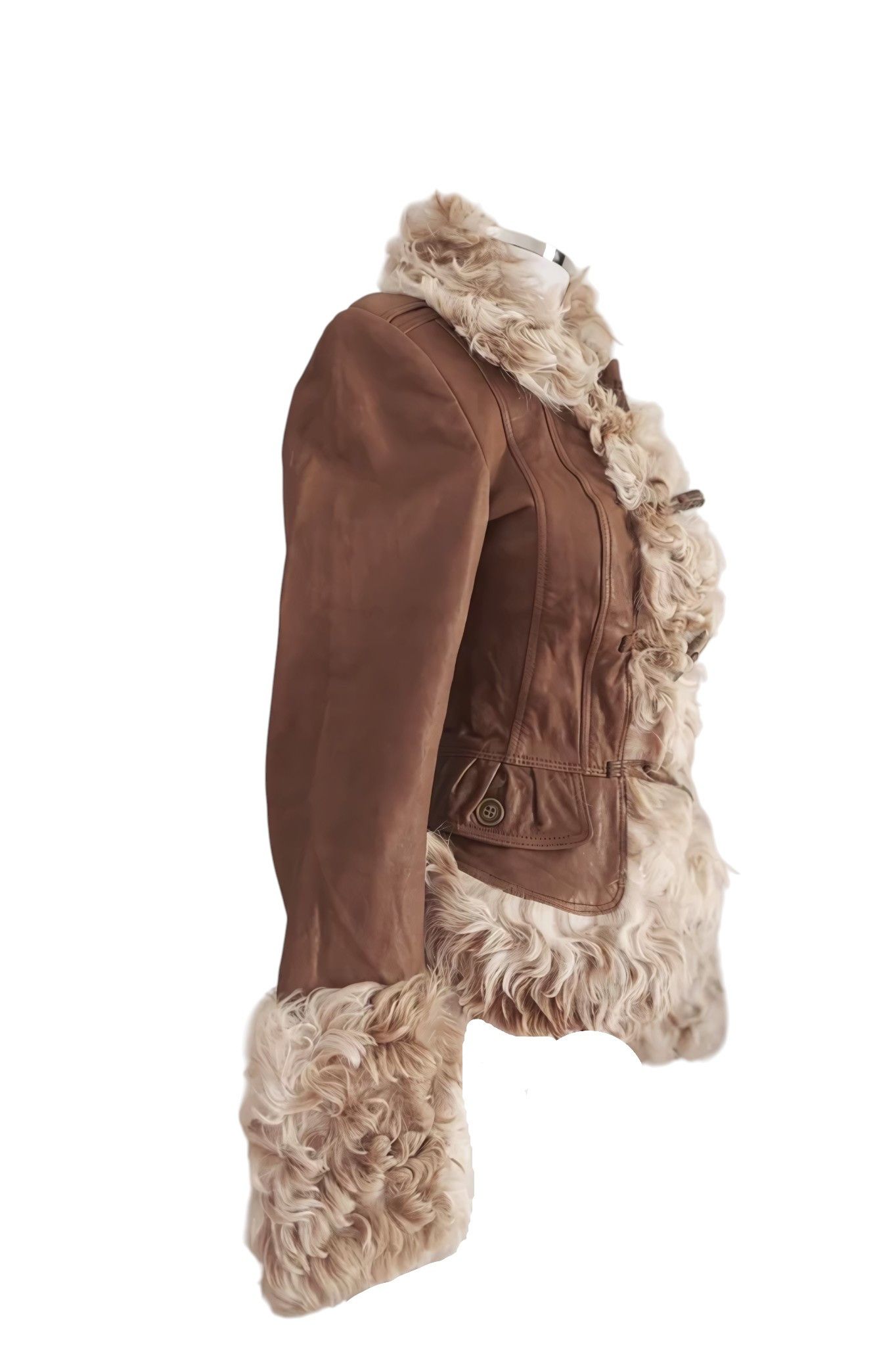 Burberry Prorsum ARCHIVE SHEARLING LEATHER JACKET Size XS / US 0-2 / IT 36-38 - 3 Thumbnail