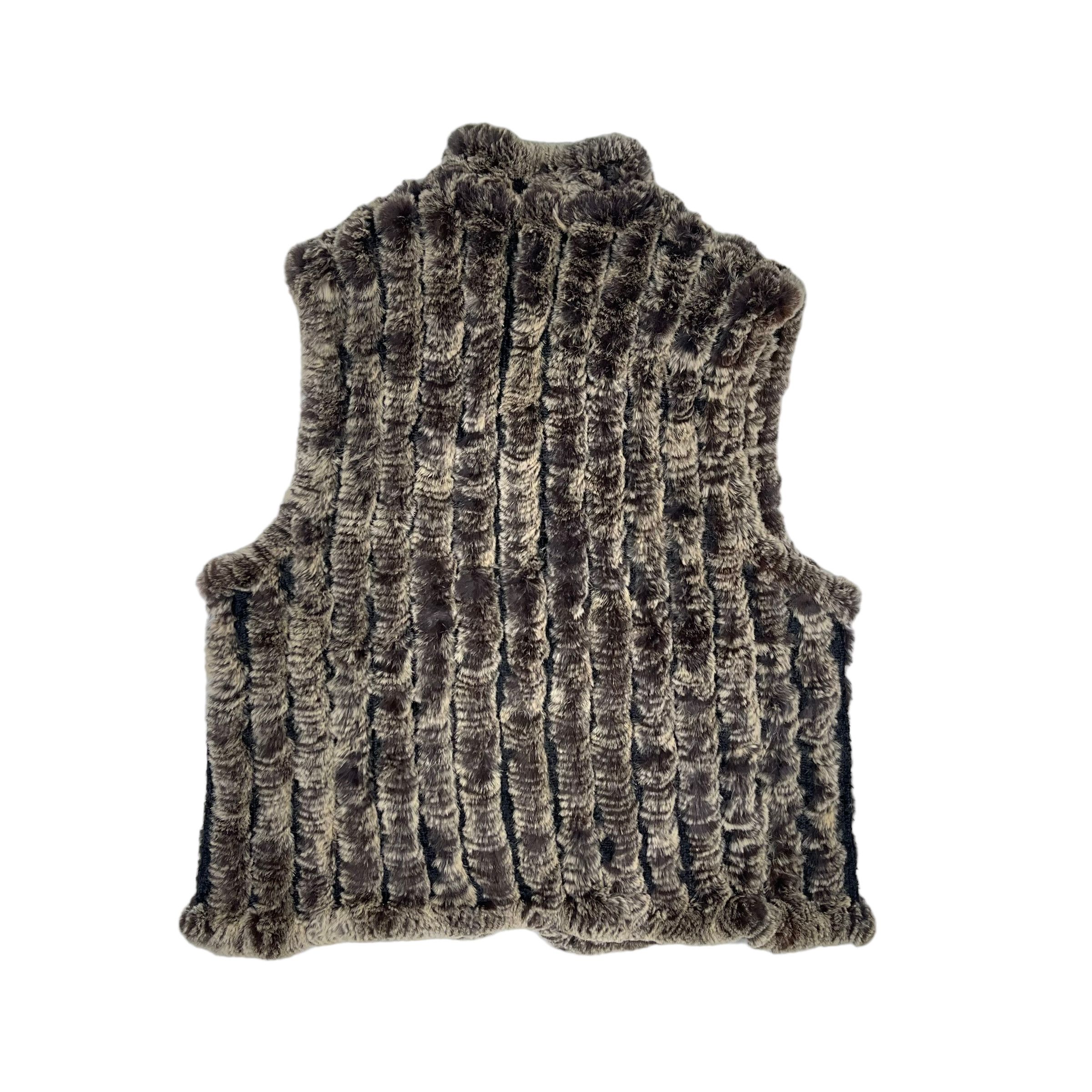 If Six Was Nine × Yasuyuki Ishii Rabbit Fur Mohair Textured 1990s Vest Size US L / EU 52-54 / 3 - 5 Thumbnail