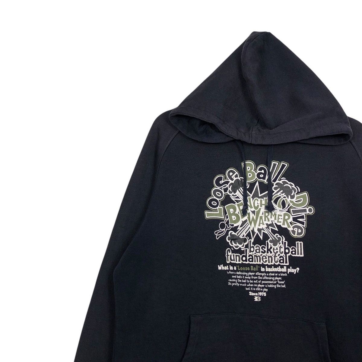 Japanese Brand 📌Vintage Hoodie Pull Over Bench Warmer Basket Ball Big Logo Size US M / EU 48-50 / 2 - 8 Thumbnail