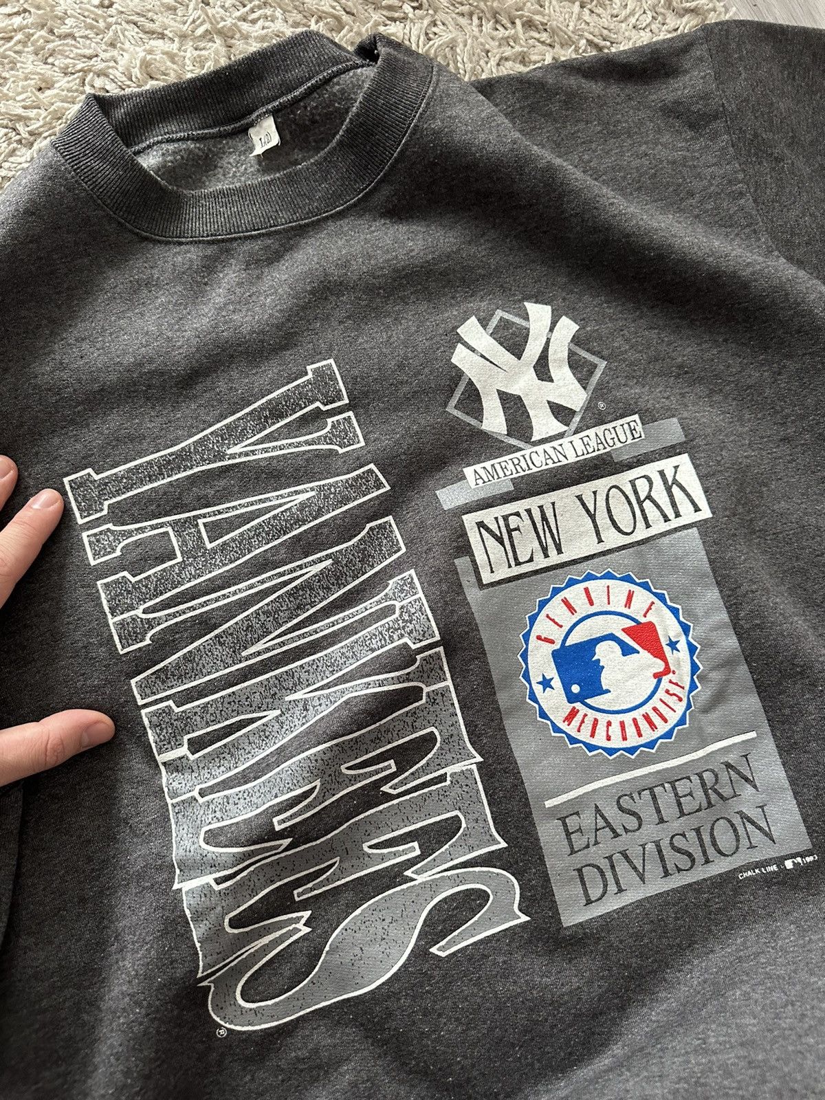 MLB New York Yankees Crewneck Sweatshirt MLB 1993 Vintage Grey Size US L / EU 52-54 / 3 - 7 Thumbnail