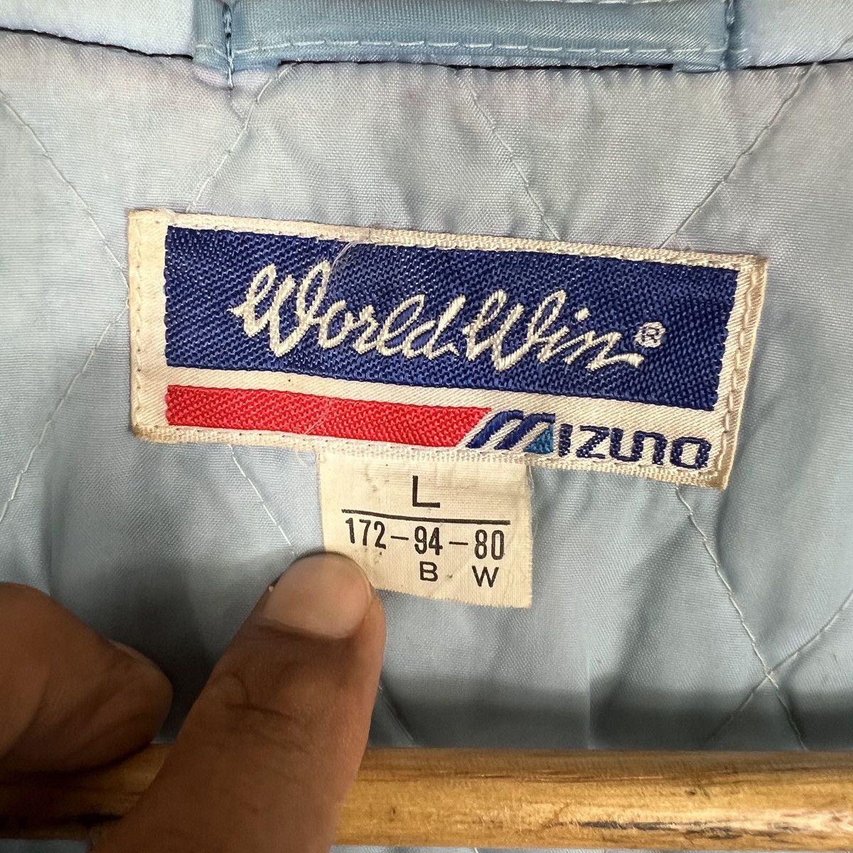 Mizuno 🔥 VINTAGE MIZUNO WORLDWIN VELVET BOMBER STADIUM JACKET Size US L / EU 52-54 / 3 - 10 Thumbnail
